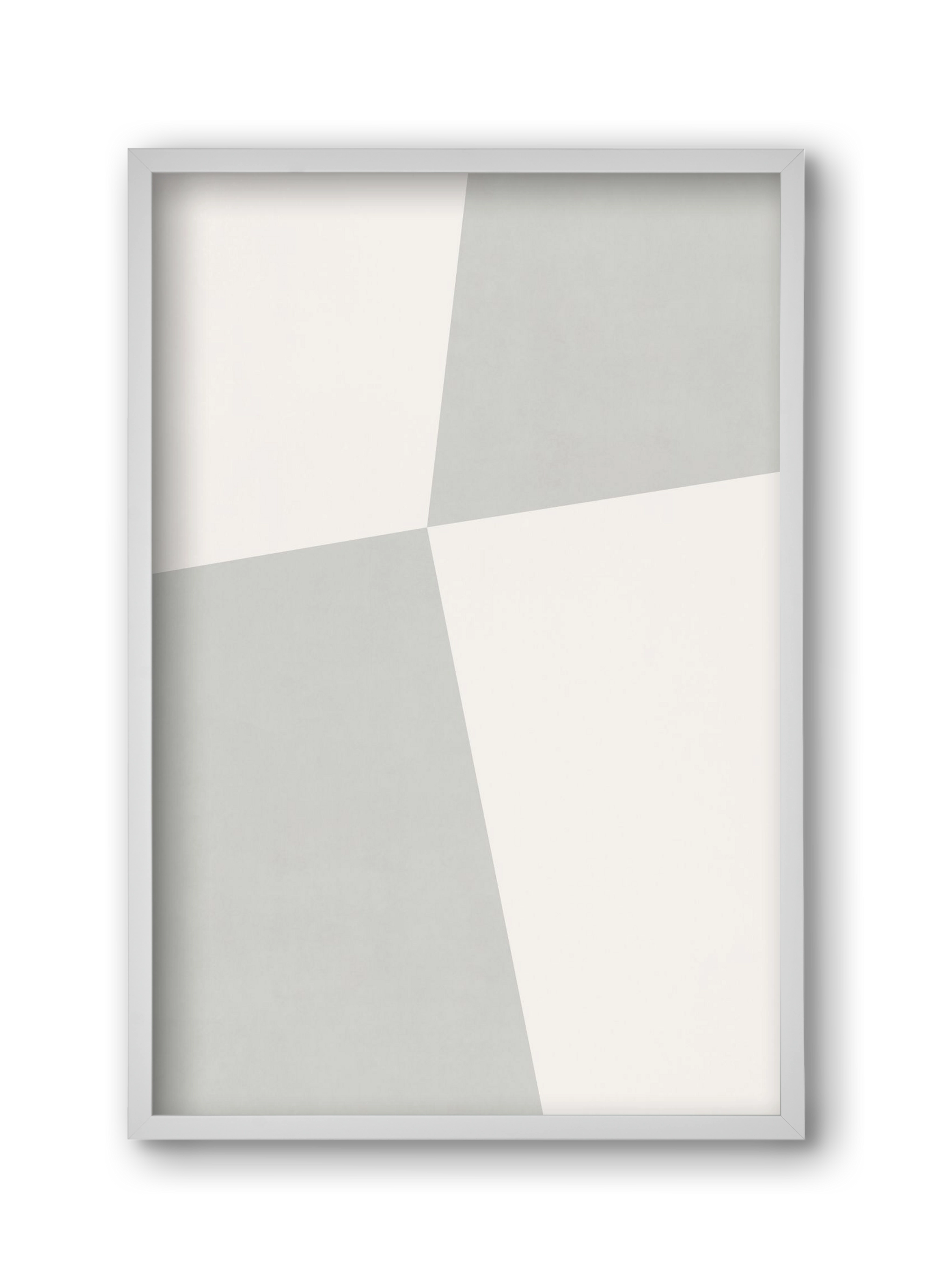 Abstract Art - Gray01, 30x45 cm (30x45 cm), Fehér keret