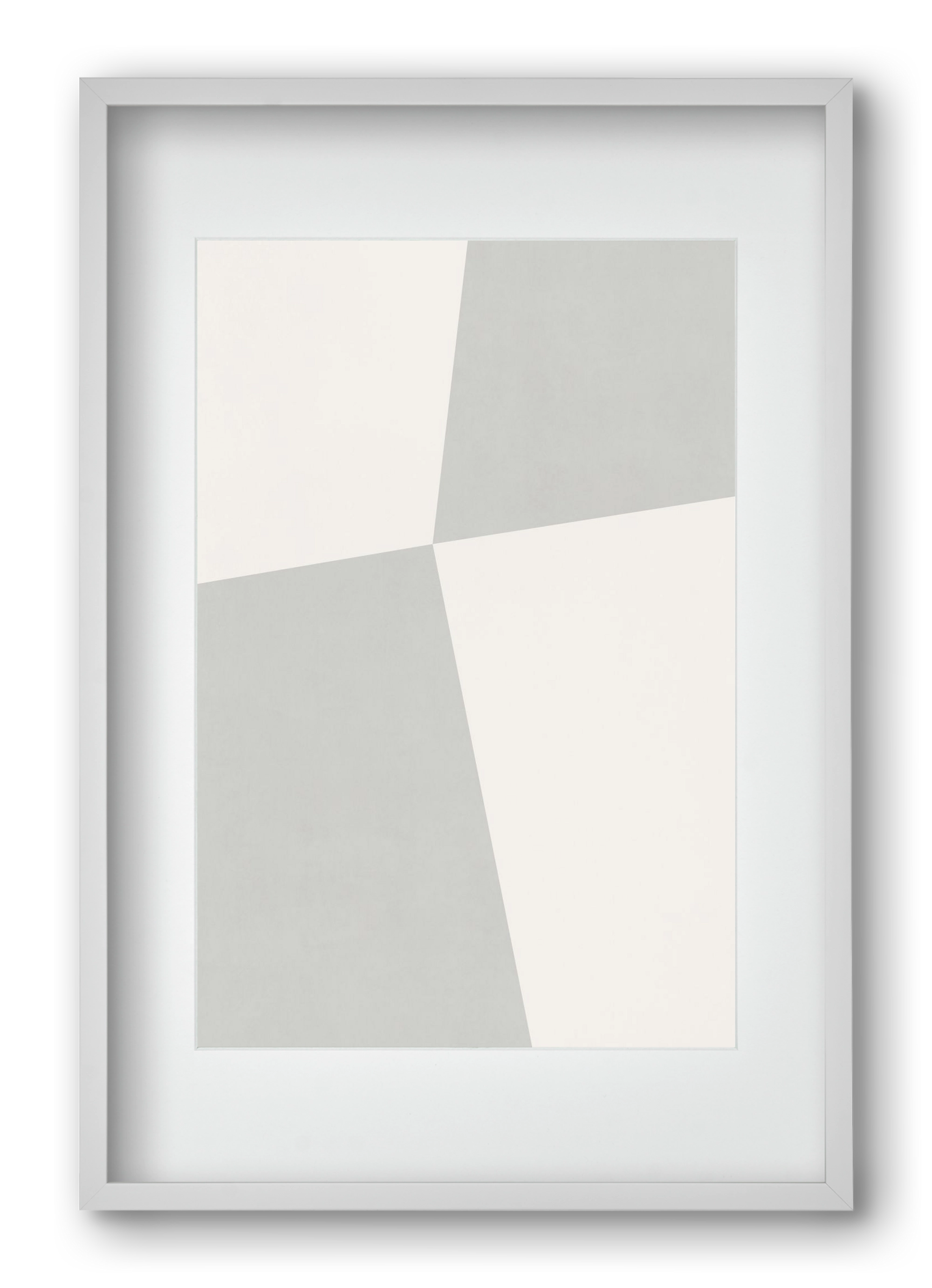 Abstract Art - Gray01, 40x60 cm (30x45 cm), Fehér keret, paszpartuval
