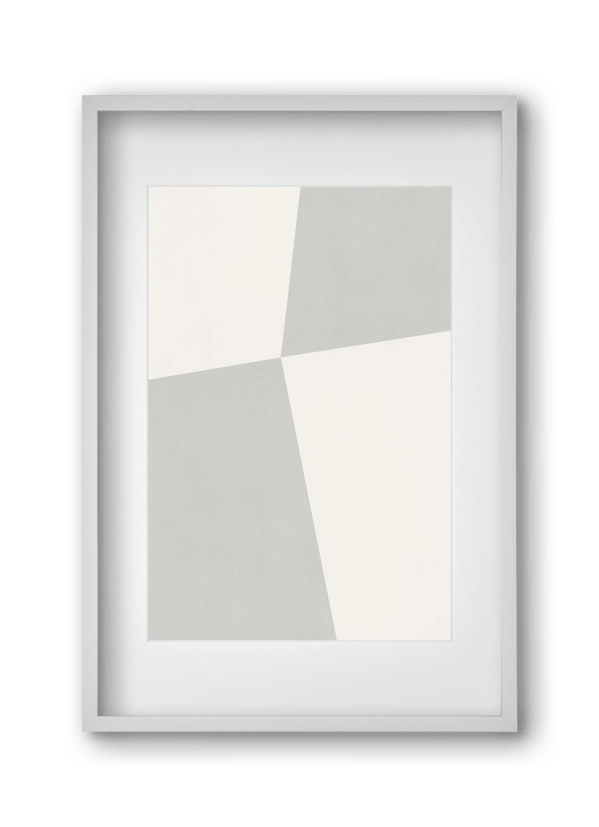 Abstract Art - Gray01, 30x45 cm (20x30 cm), Fehér keret, paszpartuval