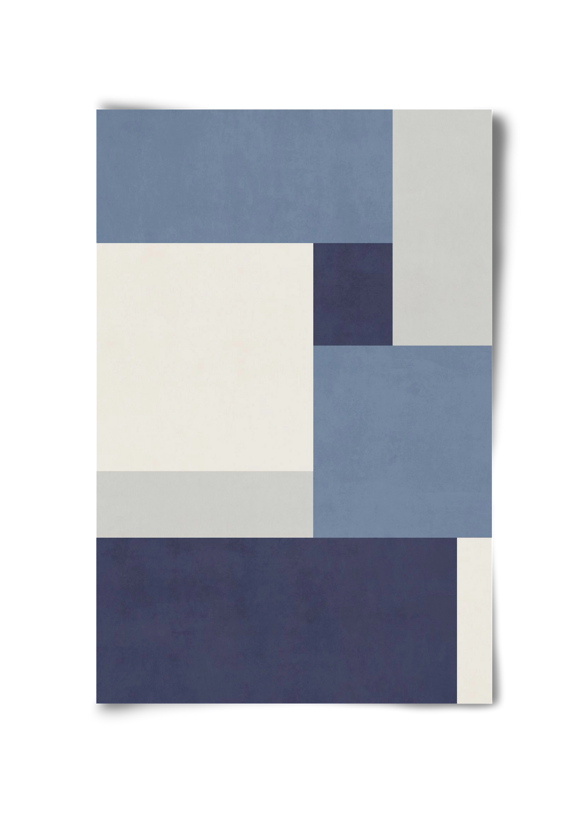 Composition of Geometric Shapes - Blue01, 30x45 cm, Keret nélkül