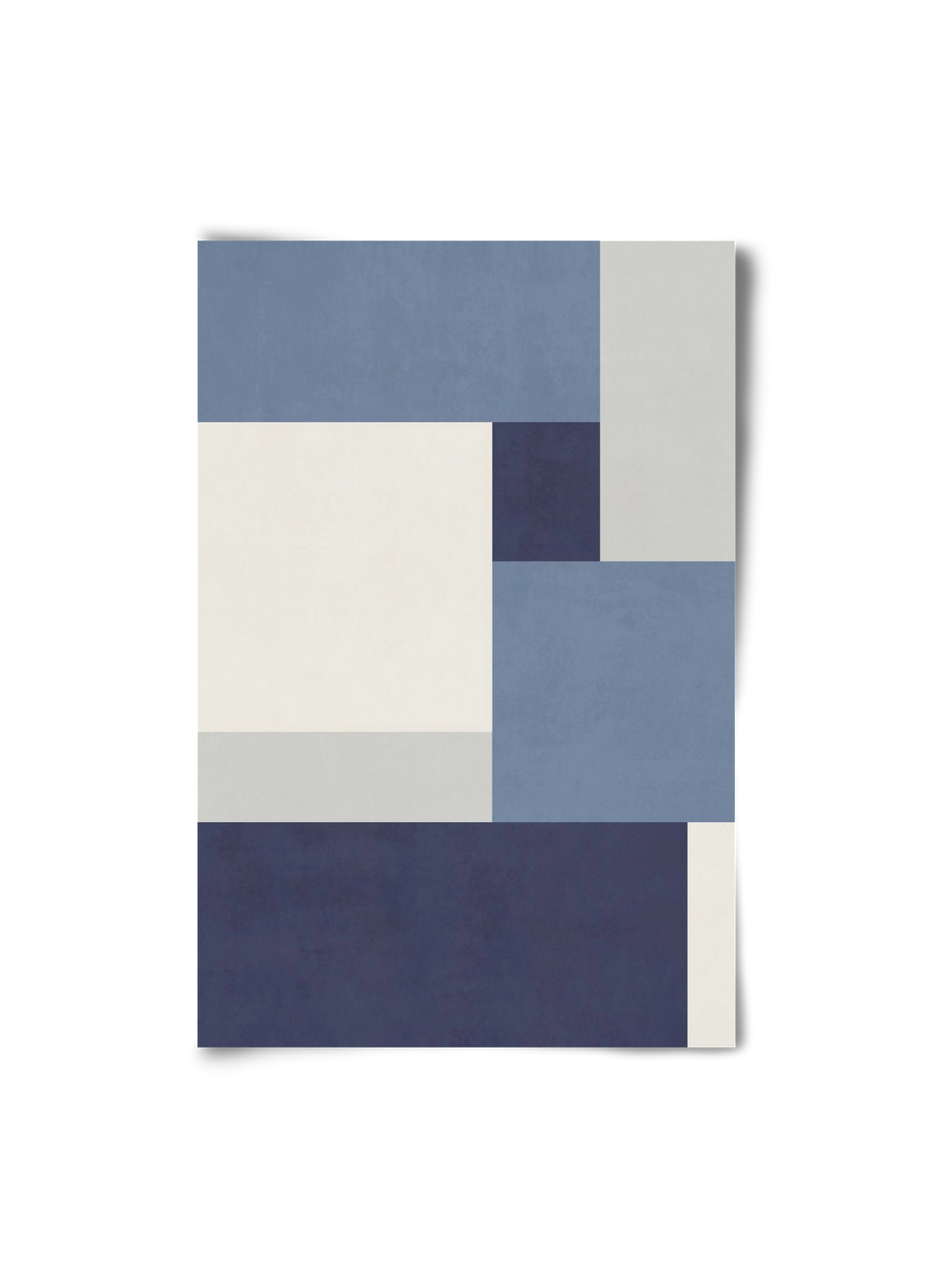 Composition of Geometric Shapes - Blue01, 20x30 cm, Keret nélkül