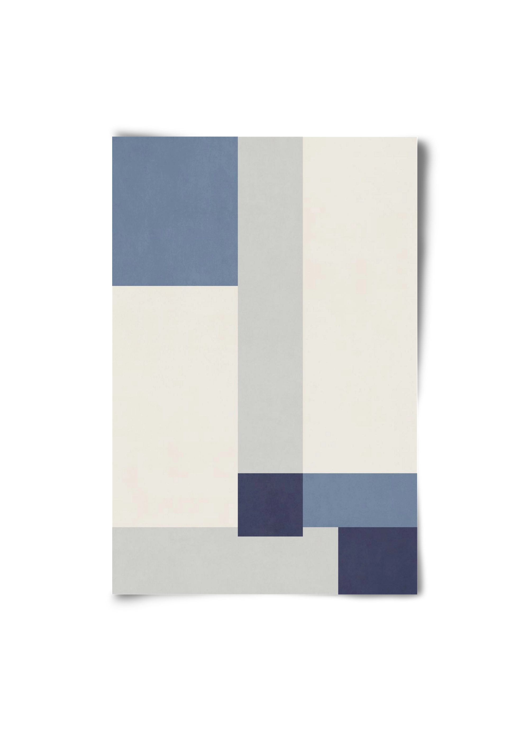 Composition of Geometric Shapes - Blue02, 20x30 cm, Keret nélkül