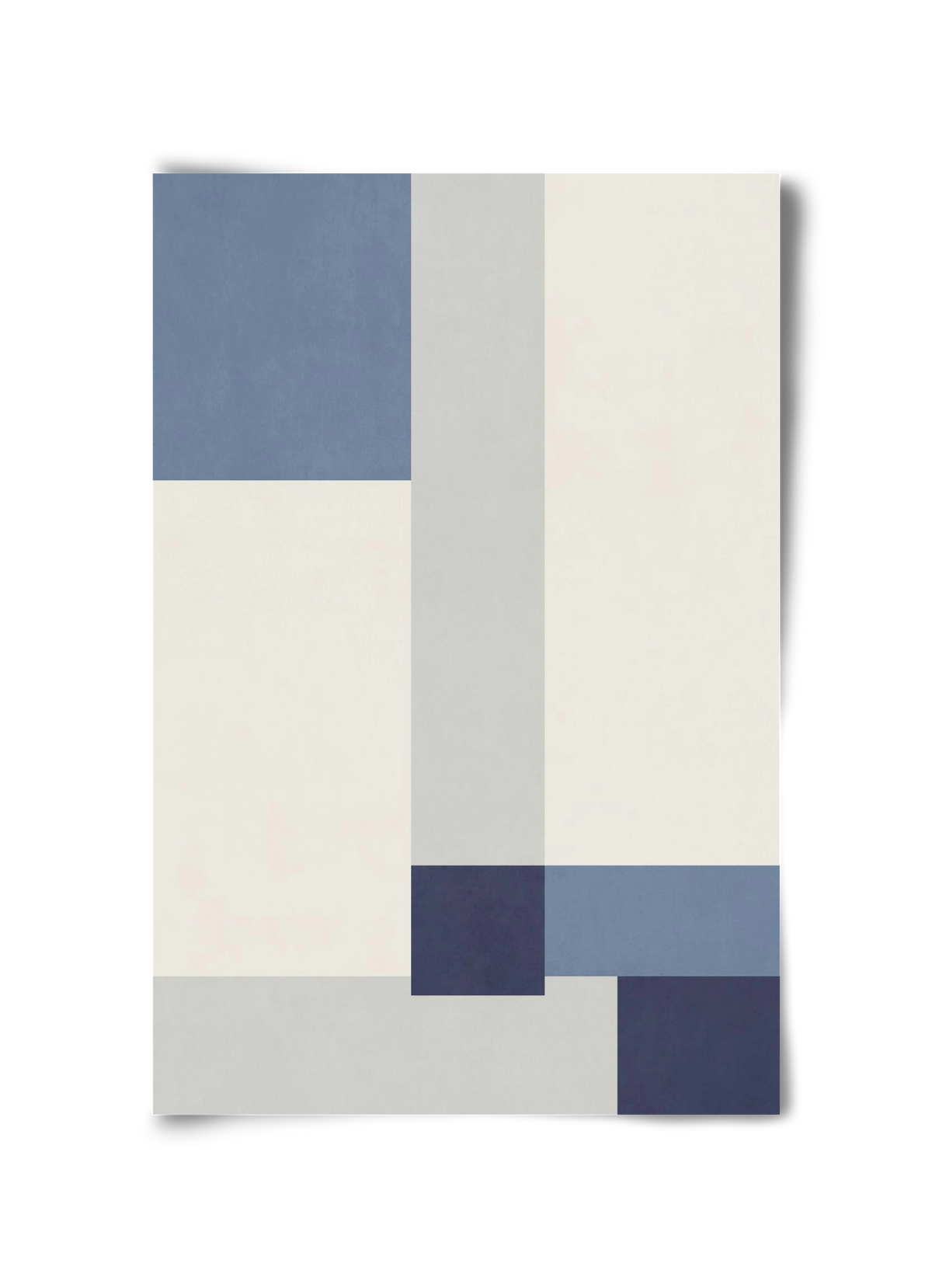 Composition of Geometric Shapes - Blue02, 30x45 cm, Keret nélkül