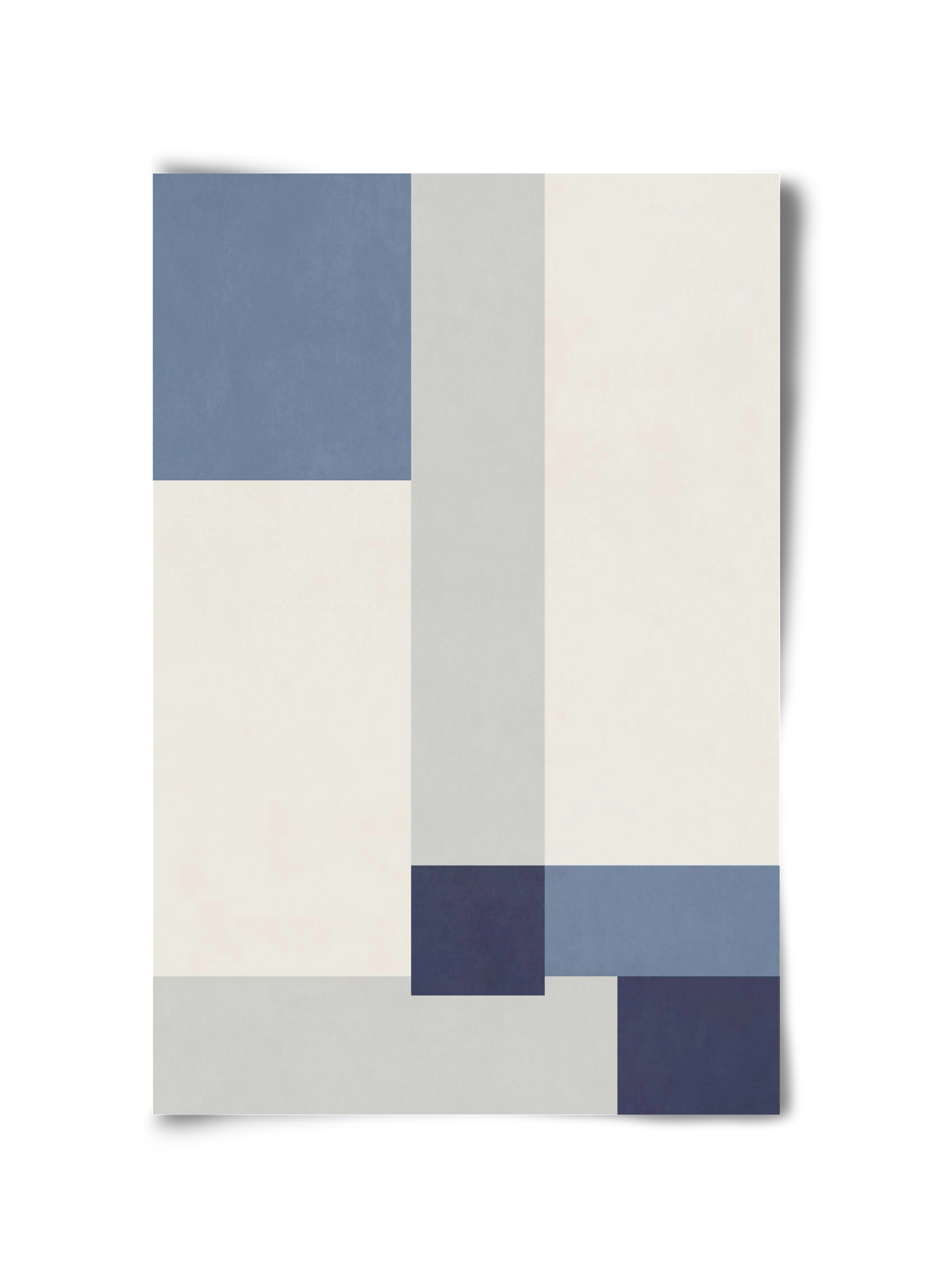 Composition of Geometric Shapes - Blue02, 30x45 cm, Keret nélkül