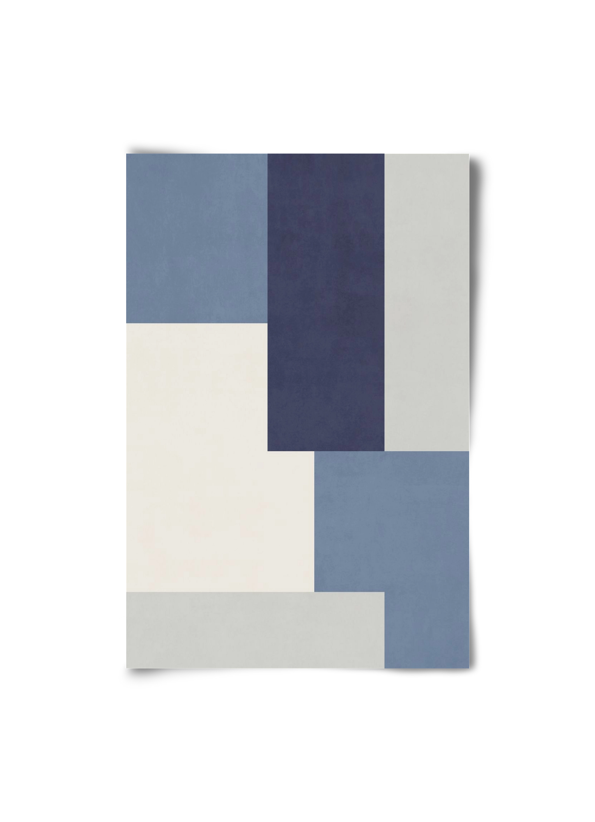 Composition of Geometric Shapes - Blue03, 20x30 cm, Keret nélkül