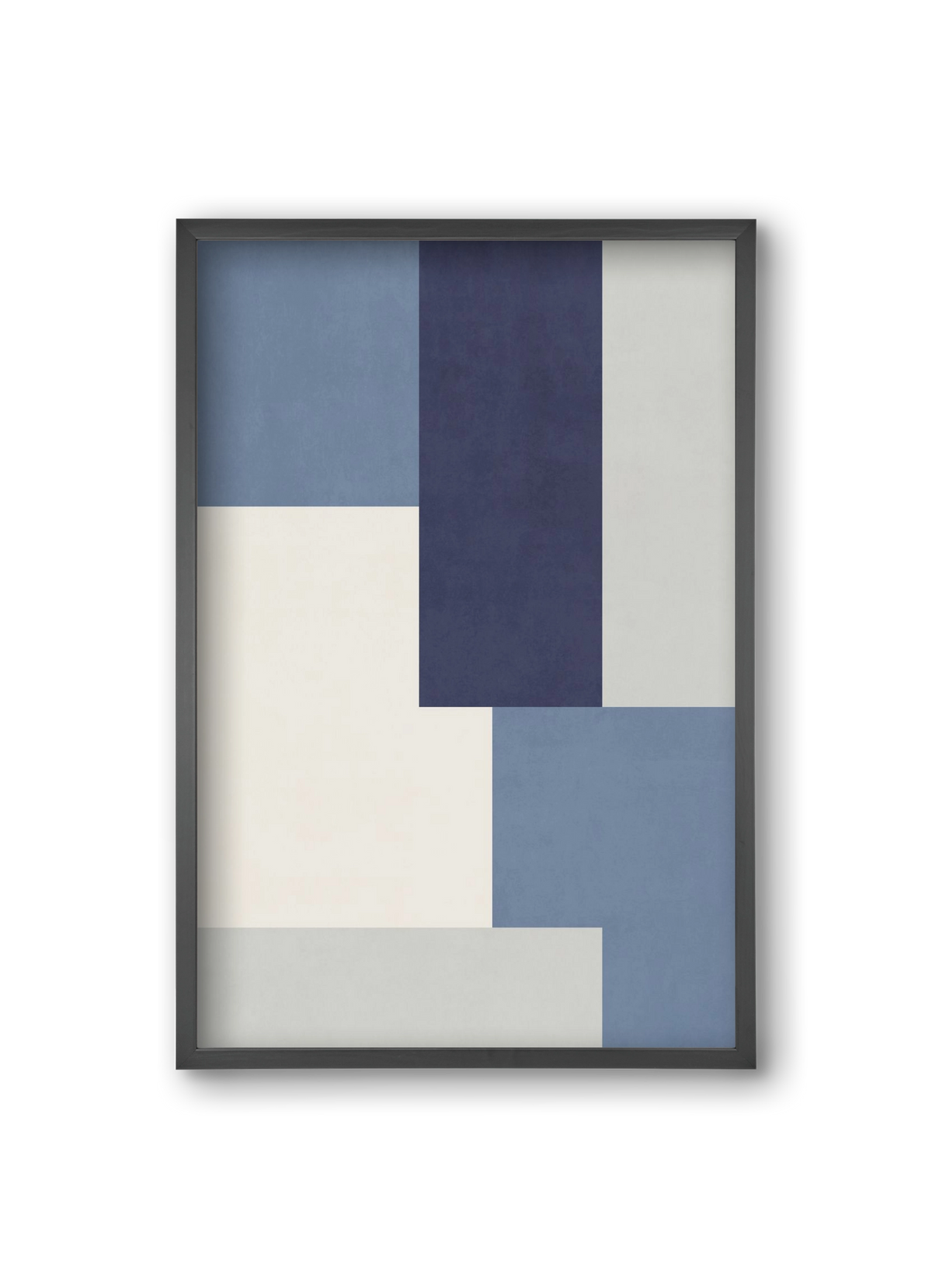 Composition of Geometric Shapes - Blue03, 20x30 cm (20x30 cm), Fekete keret