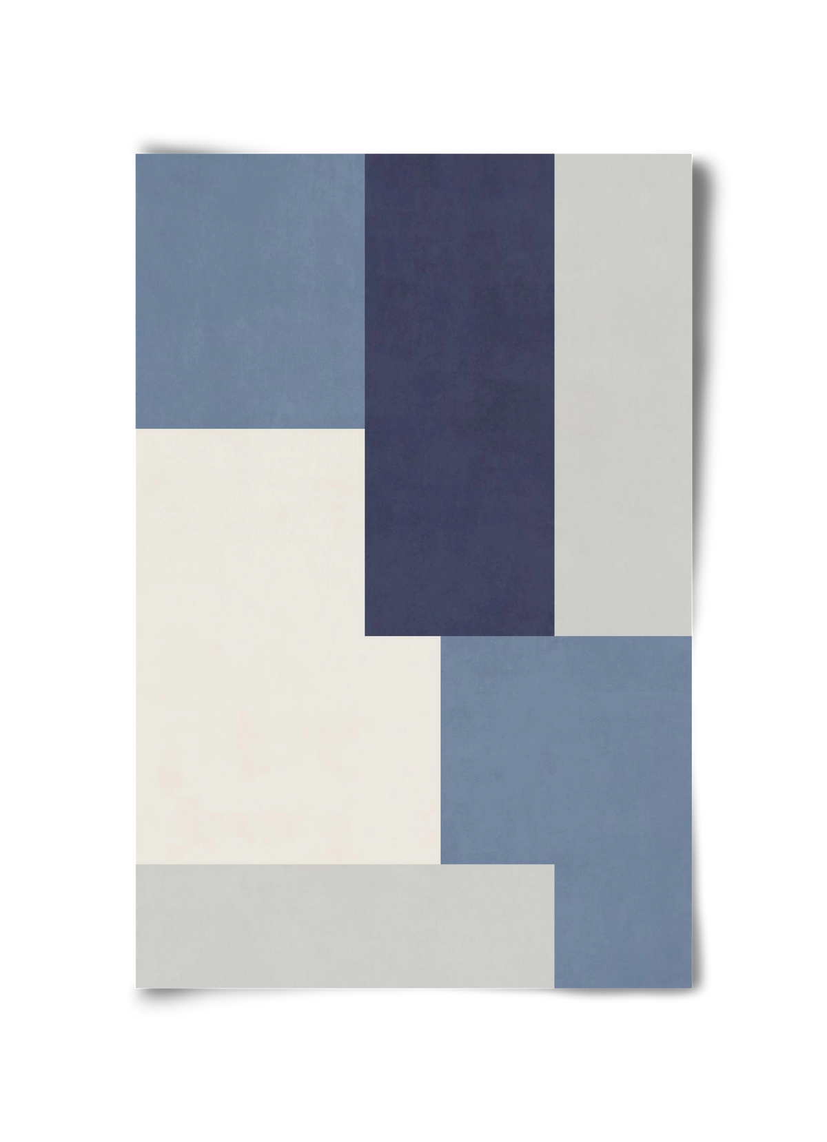 Composition of Geometric Shapes - Blue03, 30x45 cm, Keret nélkül