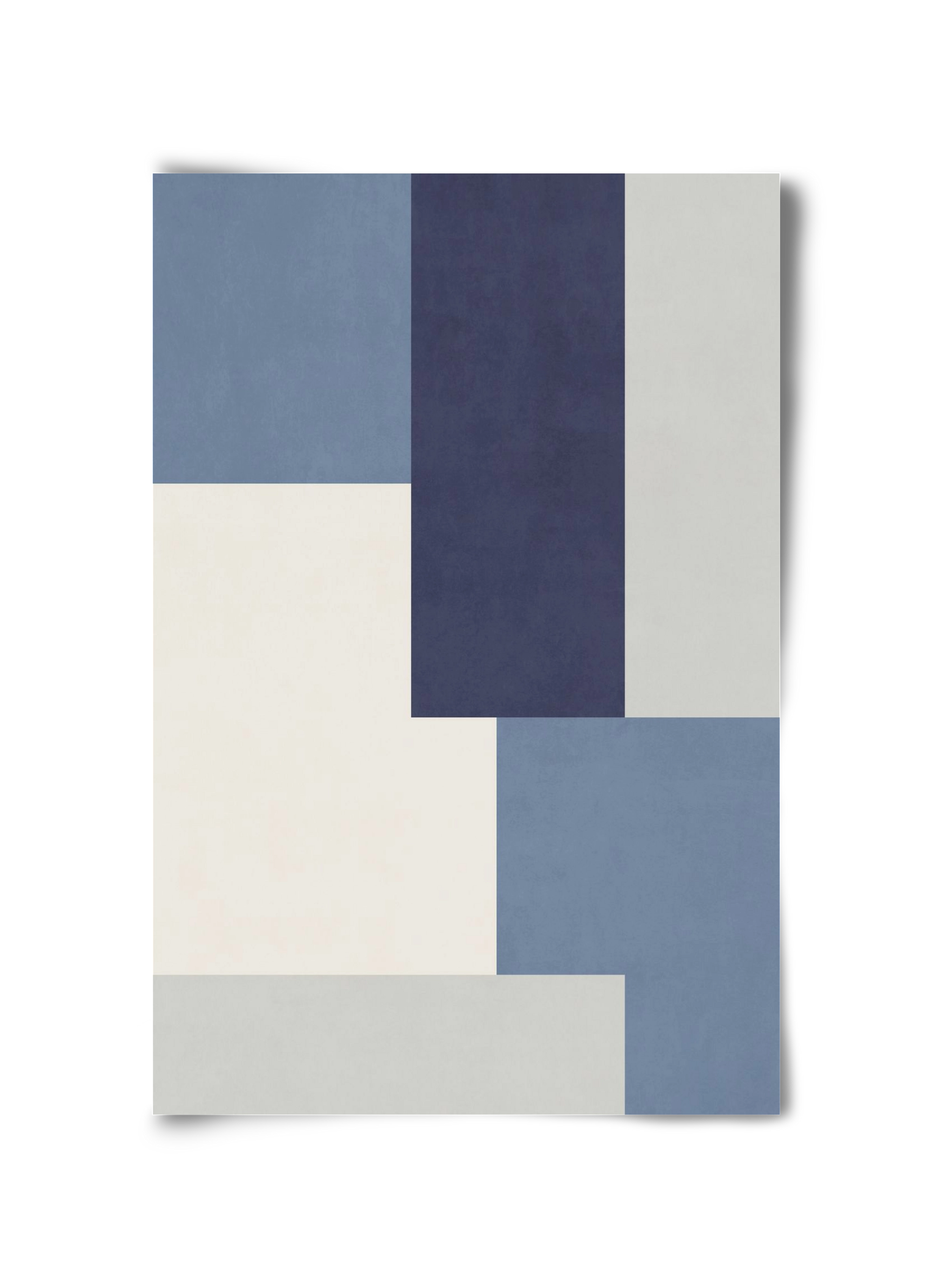 Composition of Geometric Shapes - Blue03, 30x45 cm, Keret nélkül