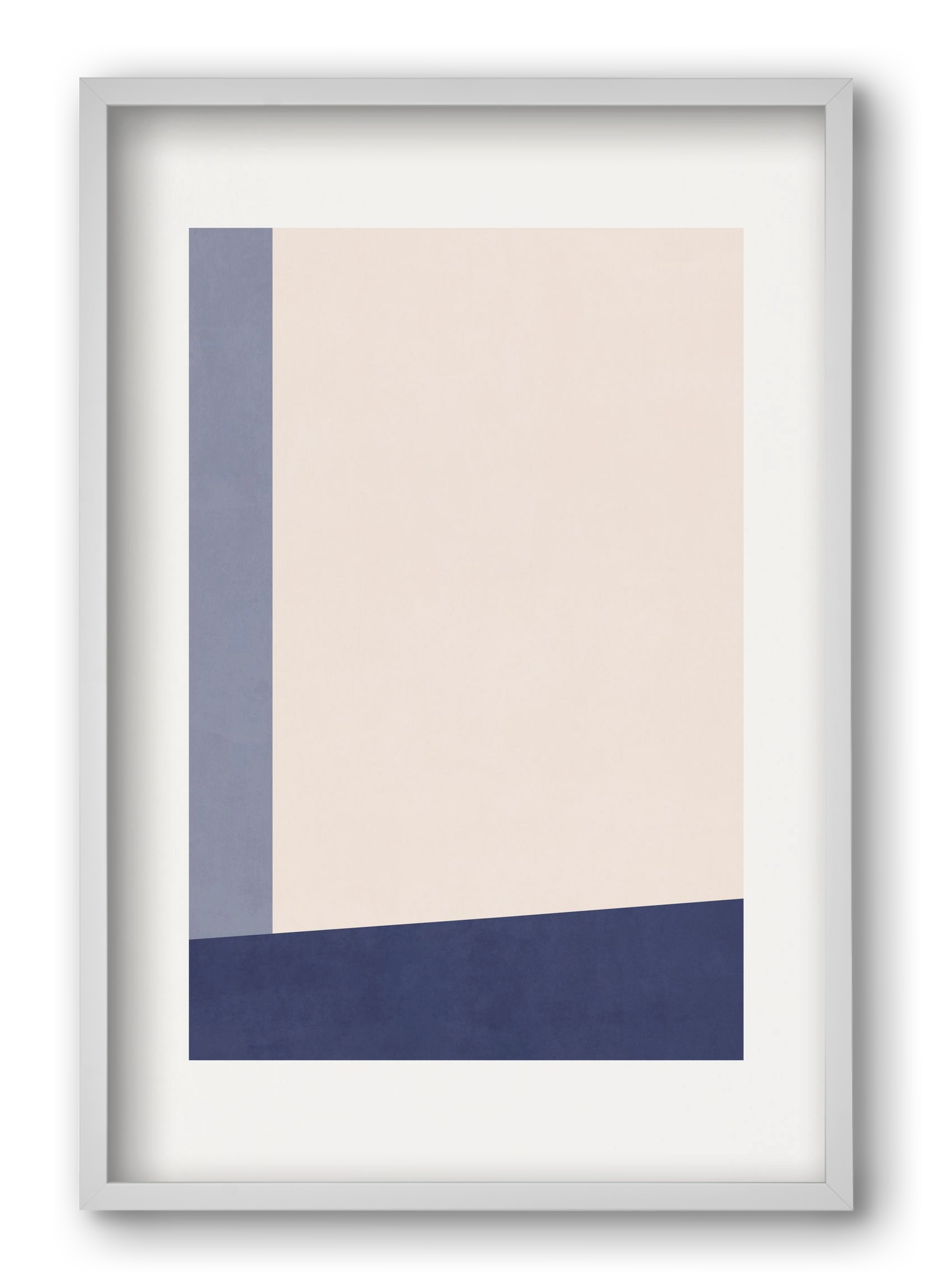 Composition of Geometric Shapes - Bl02, 40x60 cm (40x60 cm), Fehér keret
