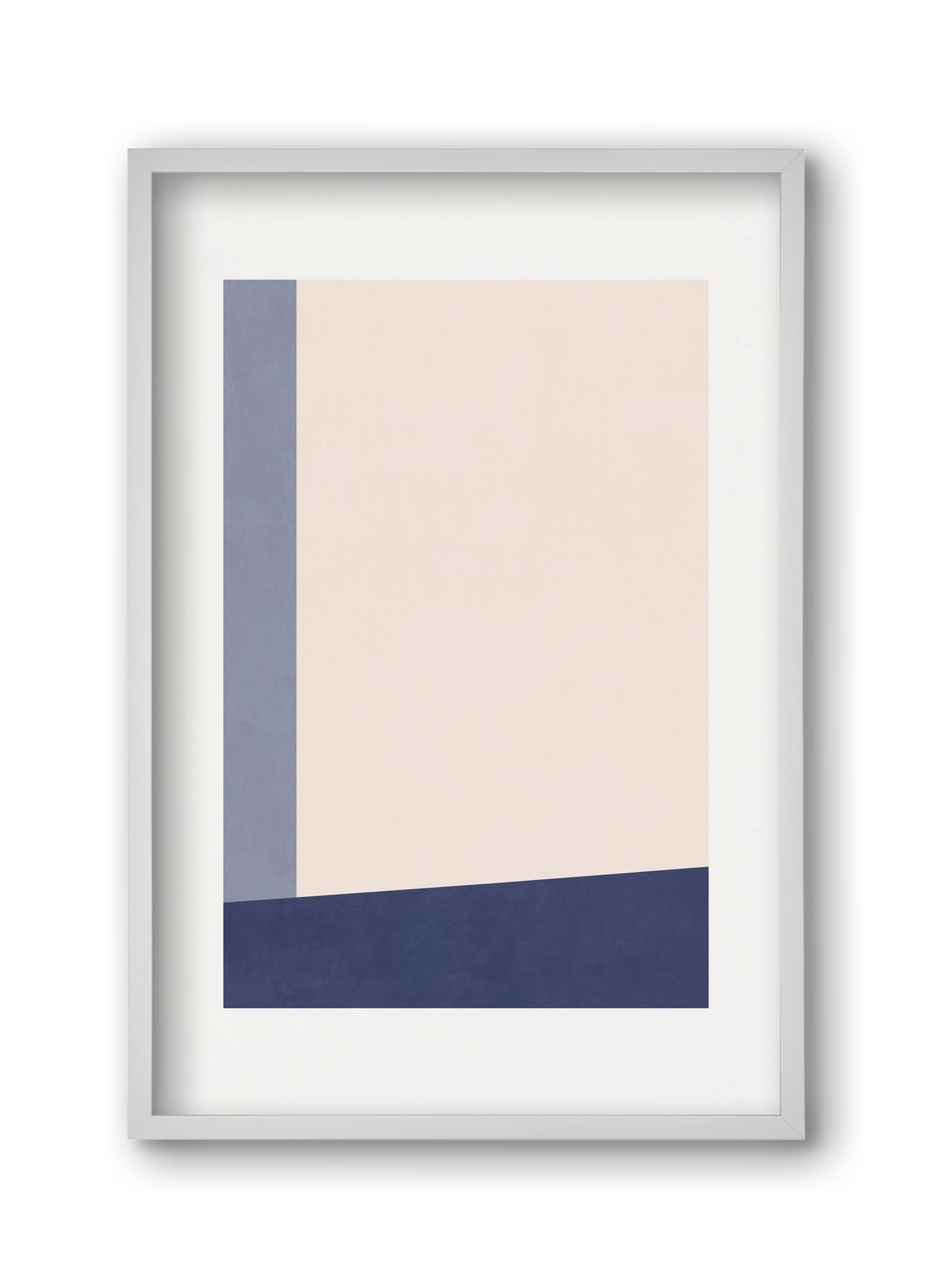 Composition of Geometric Shapes - Bl02, 30x45 cm (30x45 cm), Fehér keret