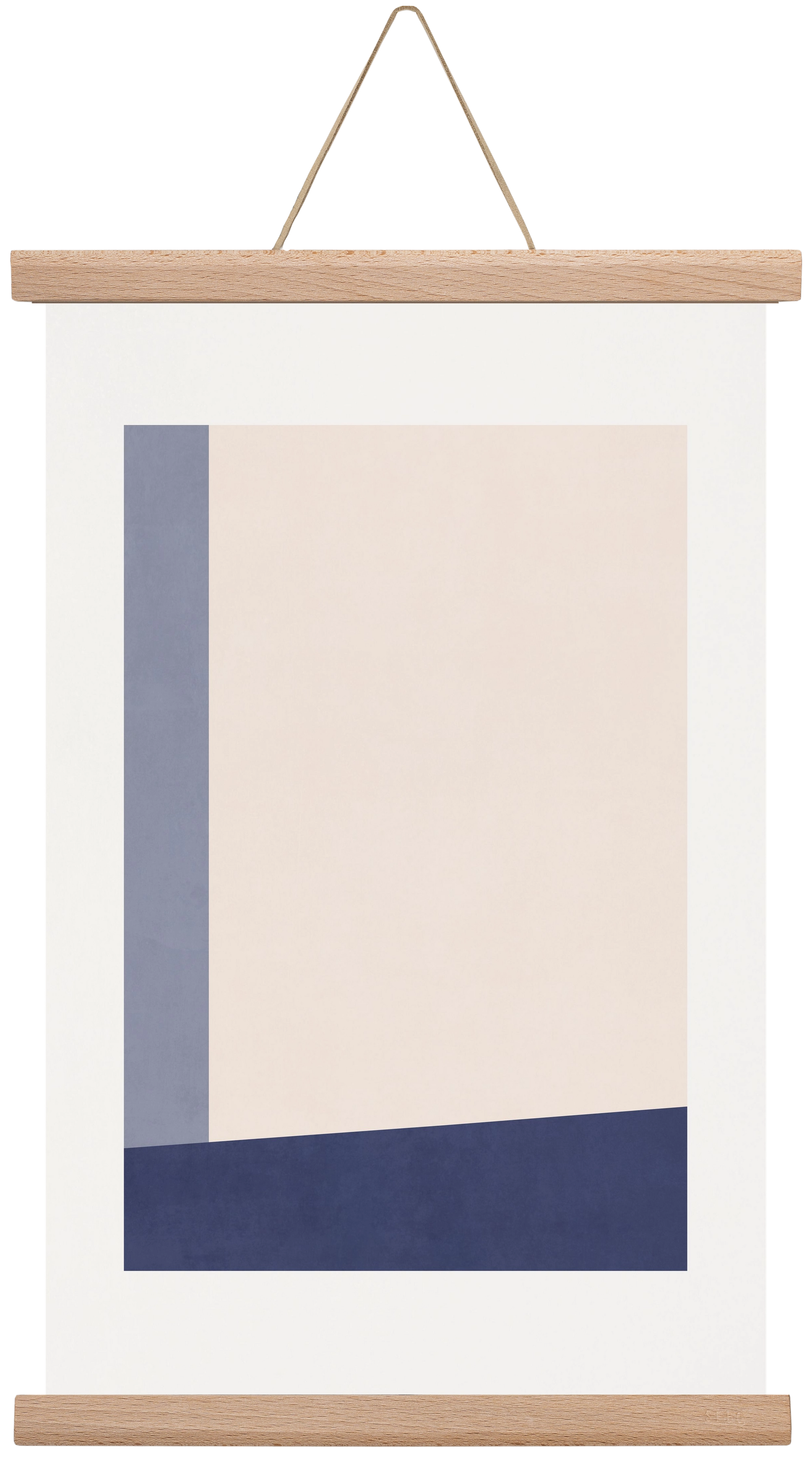 Composition of Geometric Shapes - Bl02, 30x45 cm (30x45 cm), Tölgy akasztó