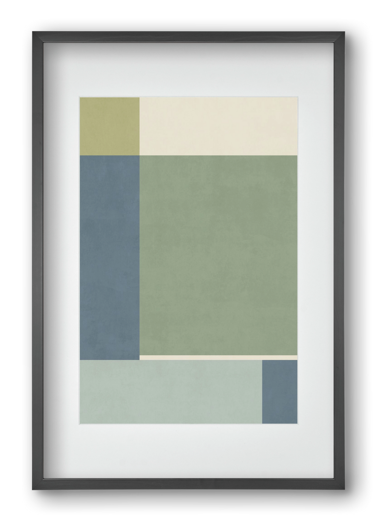 Composition of Geometric Shapes - Gb01, 40x60 cm (30x45 cm), Fekete keret, paszpartuval