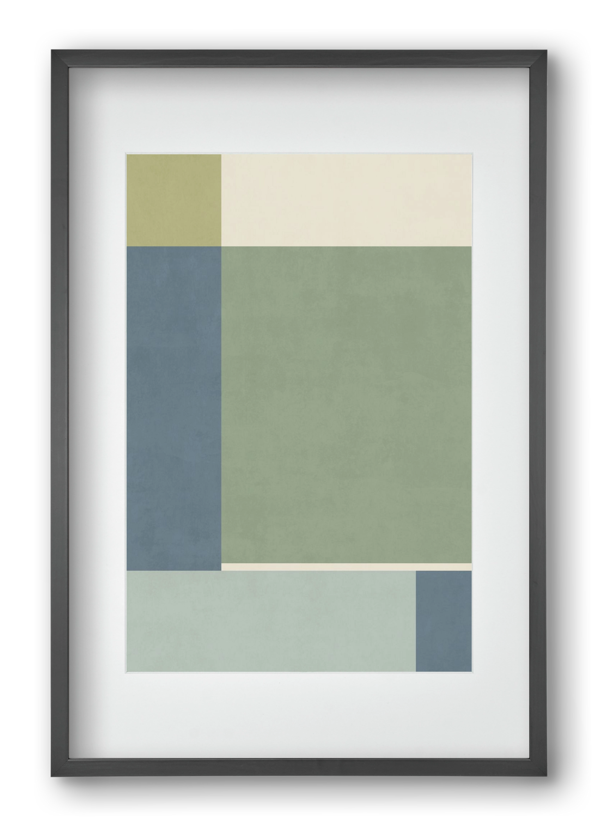 Composition of Geometric Shapes - Gb01, 40x60 cm (30x45 cm), Fekete keret, paszpartuval