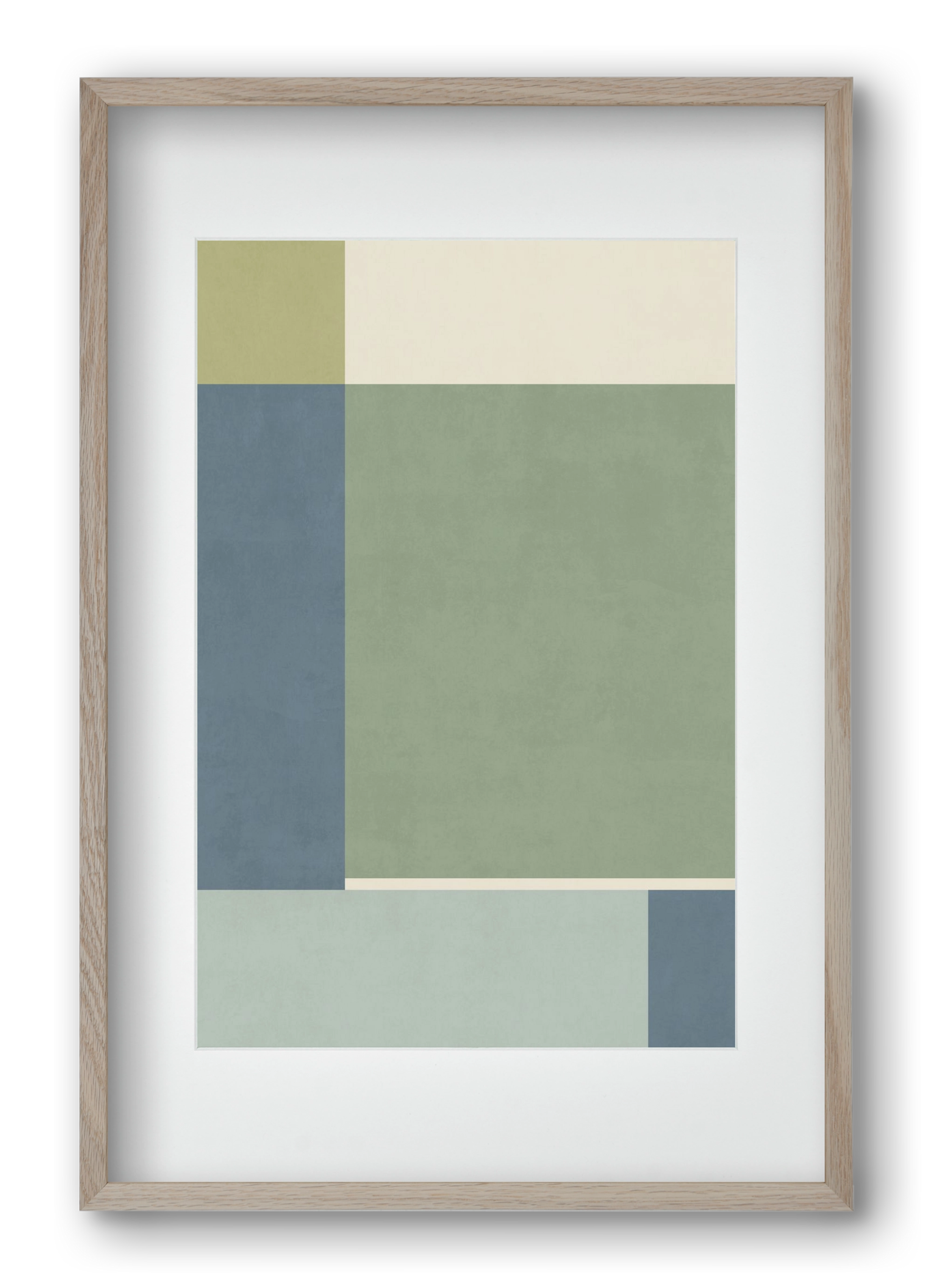 Composition of Geometric Shapes - Gb01, 40x60 cm (30x45 cm), Tölgy keret, paszpartuval