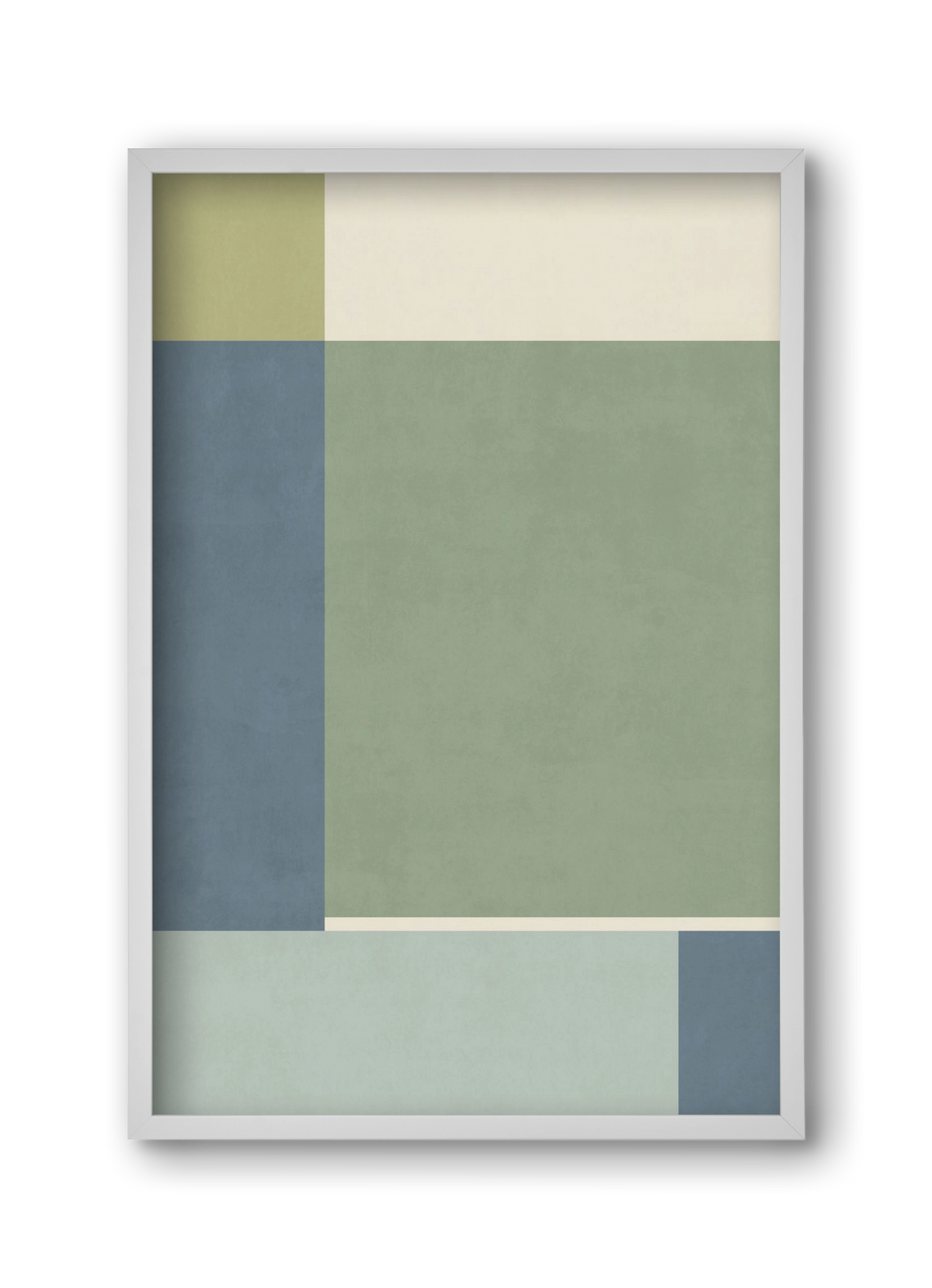 Composition of Geometric Shapes - Gb01, 30x45 cm (30x45 cm), Fehér keret