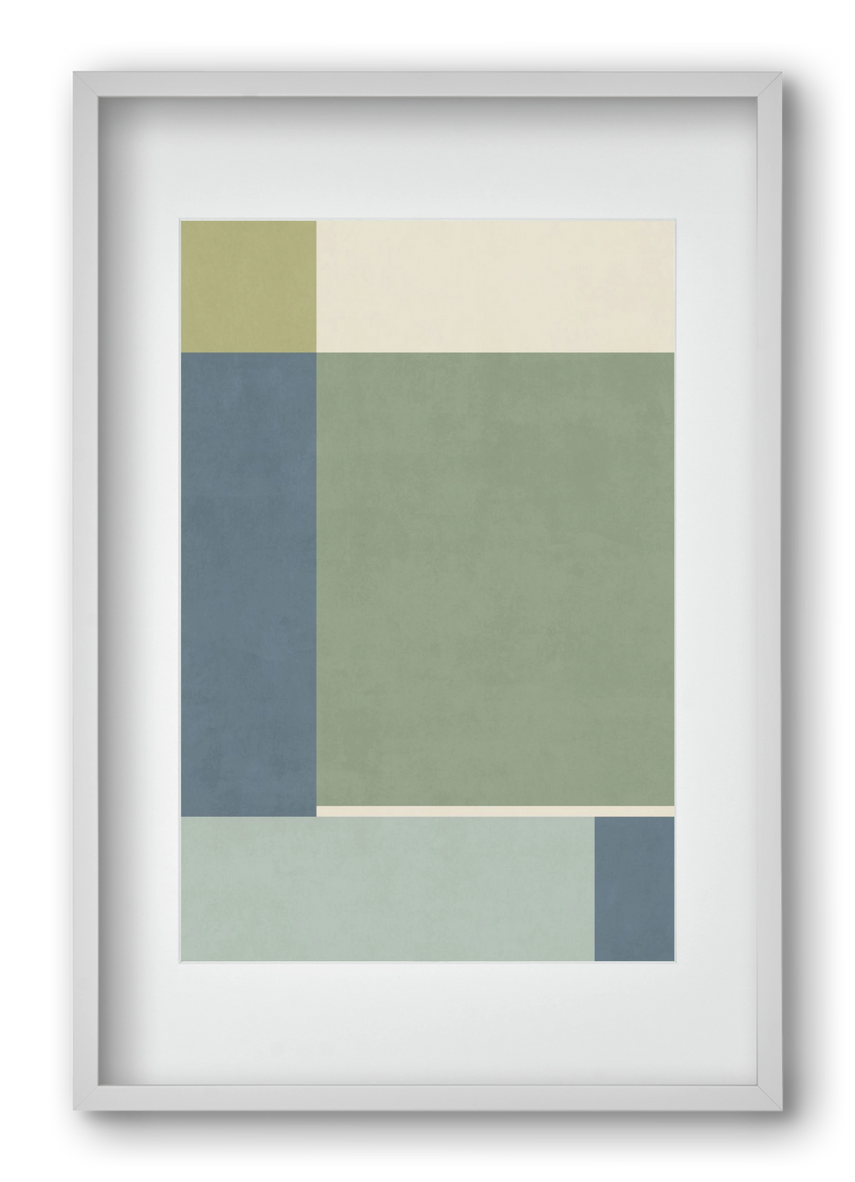 Composition of Geometric Shapes - Gb01, 40x60 cm (30x45 cm), Fehér keret, paszpartuval