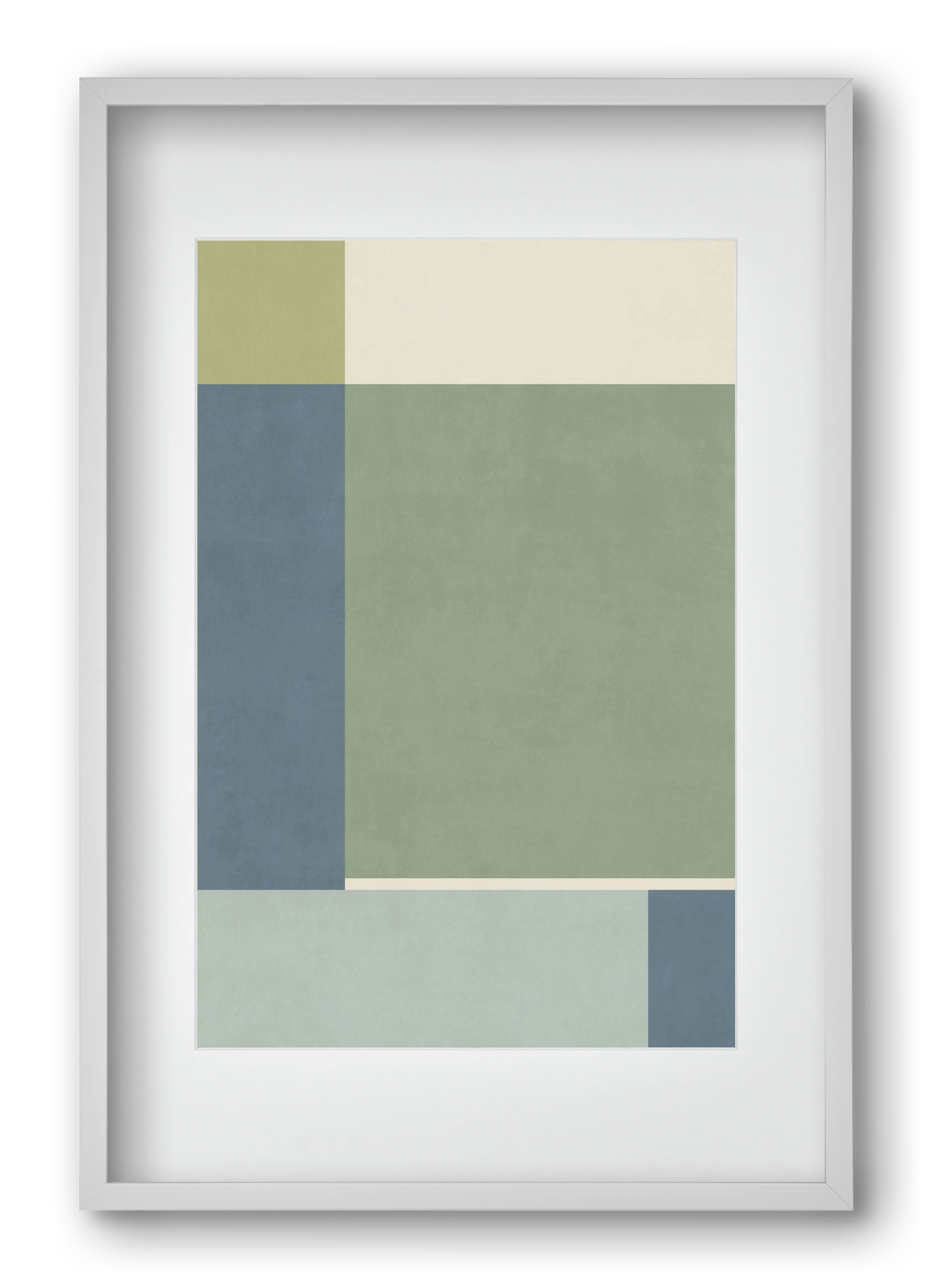 Composition of Geometric Shapes - Gb01, 40x60 cm (30x45 cm), Fehér keret, paszpartuval