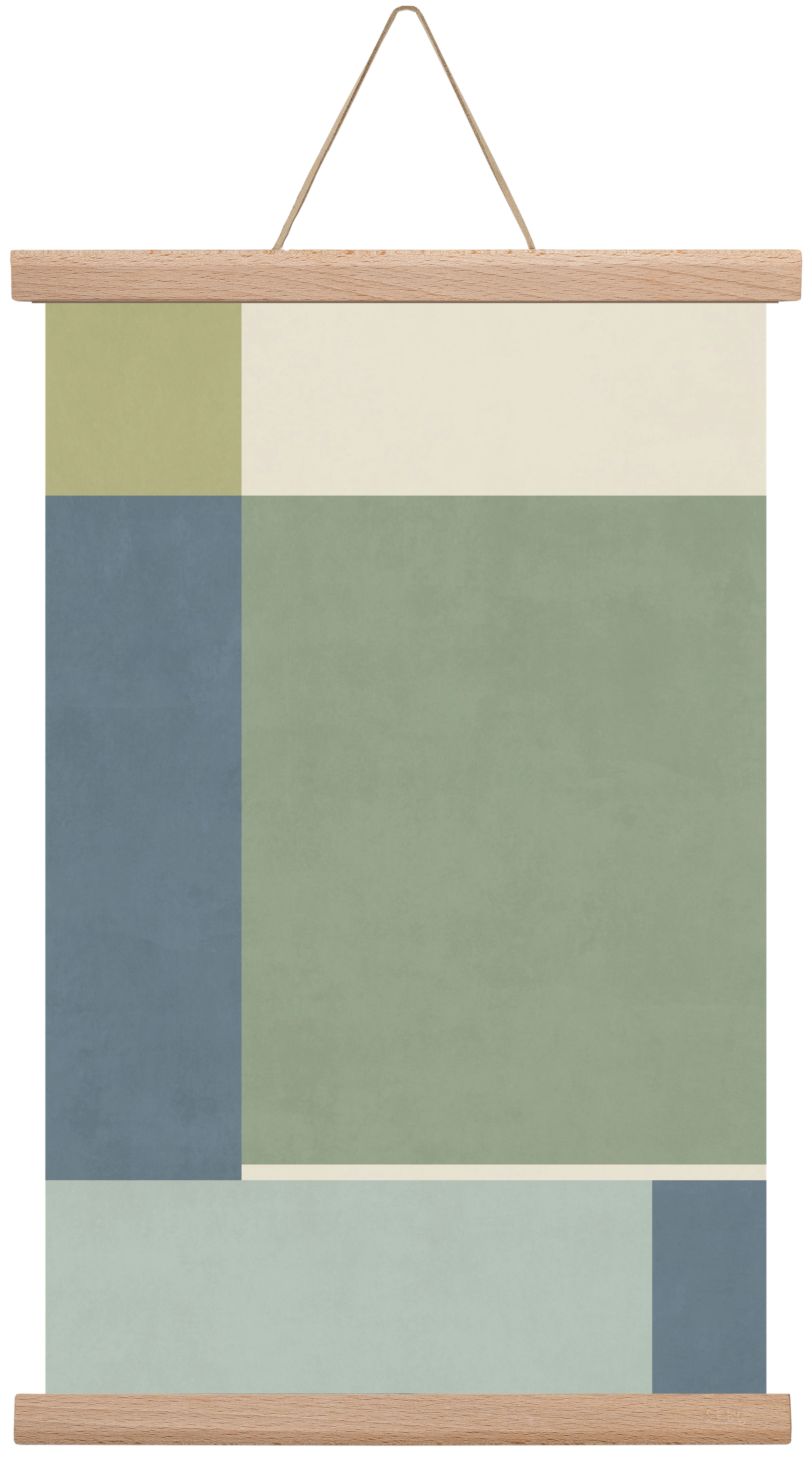 Composition of Geometric Shapes - Gb01, 30x45 cm (30x45 cm), Tölgy akasztó