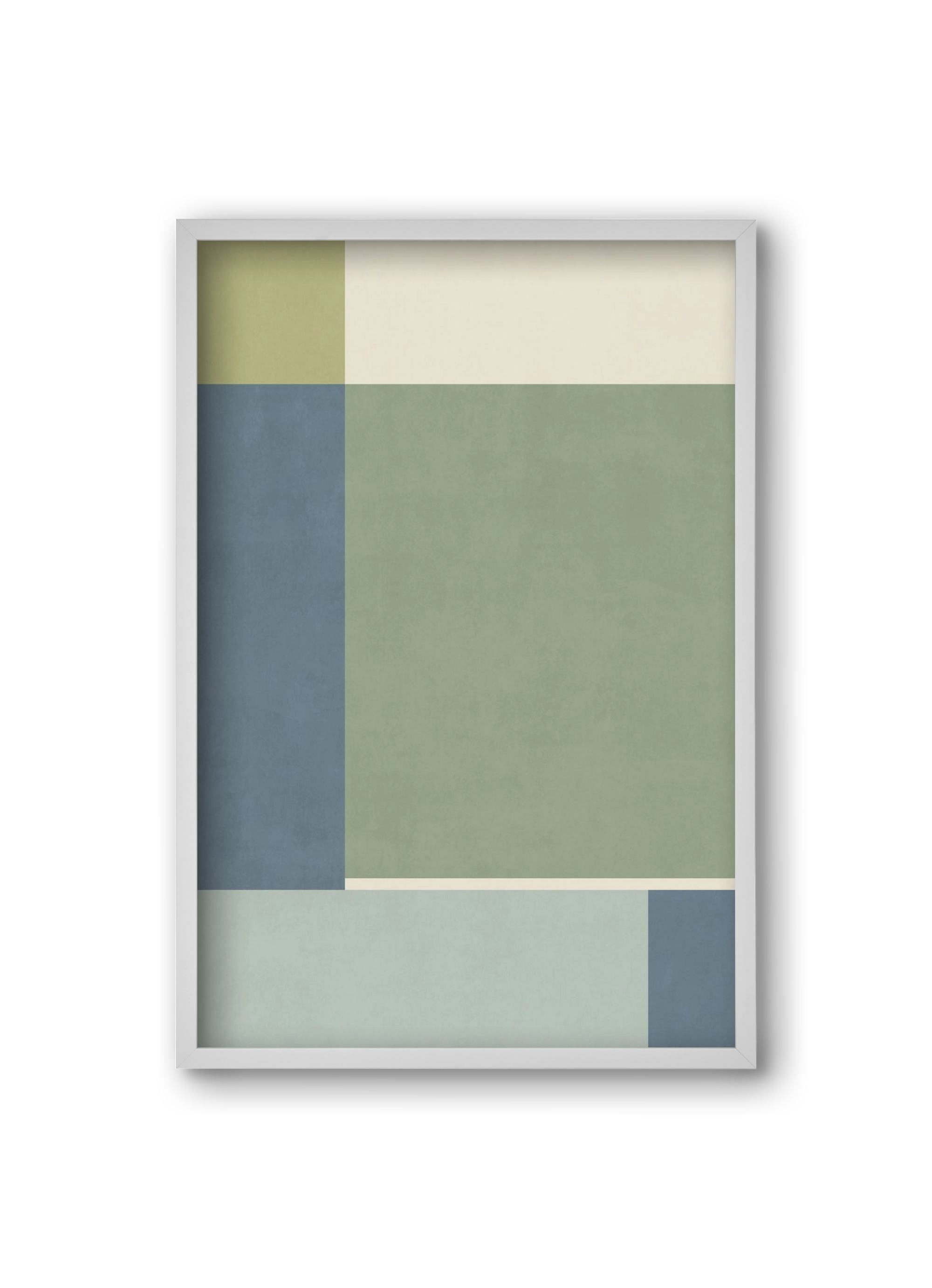 Composition of Geometric Shapes - Gb01, 20x30 cm (20x30 cm), Fehér keret