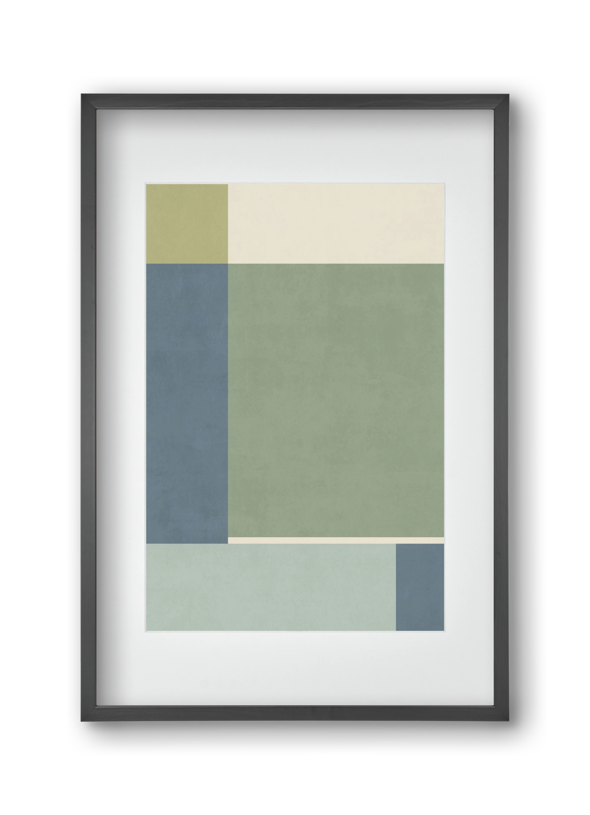 Composition of Geometric Shapes - Gb01, 30x45 cm (20x30 cm), Fekete keret, paszpartuval