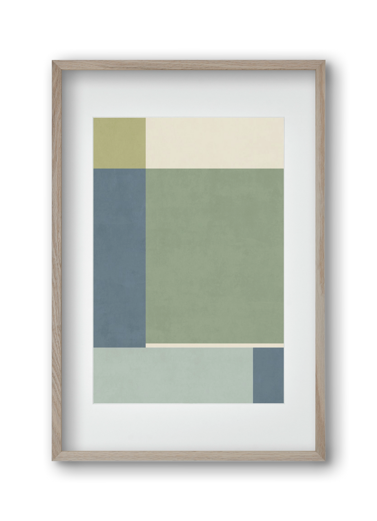 Composition of Geometric Shapes - Gb01, 30x45 cm (20x30 cm), Tölgy keret, paszpartuval