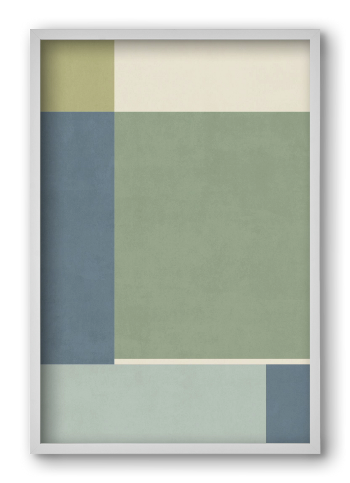 Composition of Geometric Shapes - Gb01, 40x60 cm (40x60 cm), Fehér keret