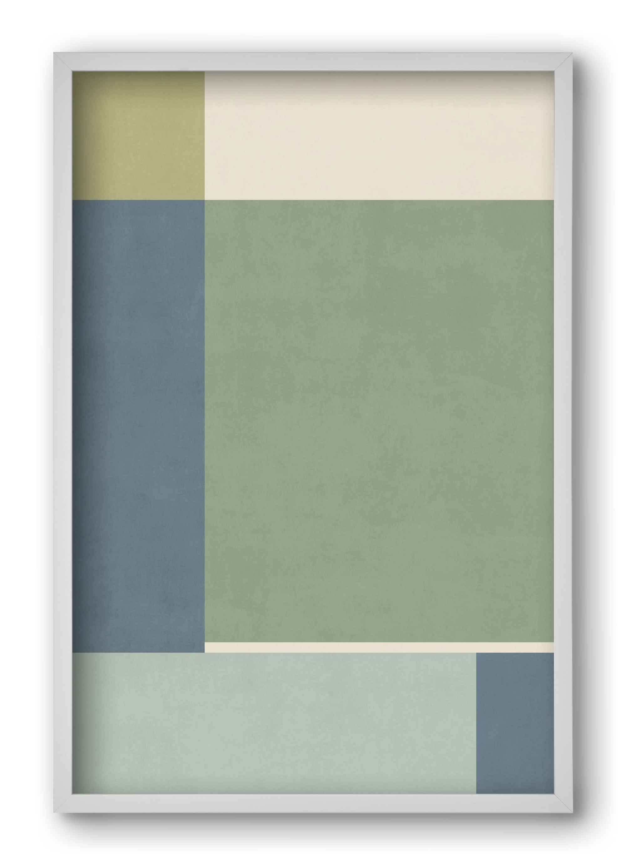 Composition of Geometric Shapes - Gb01, 40x60 cm (40x60 cm), Fehér keret