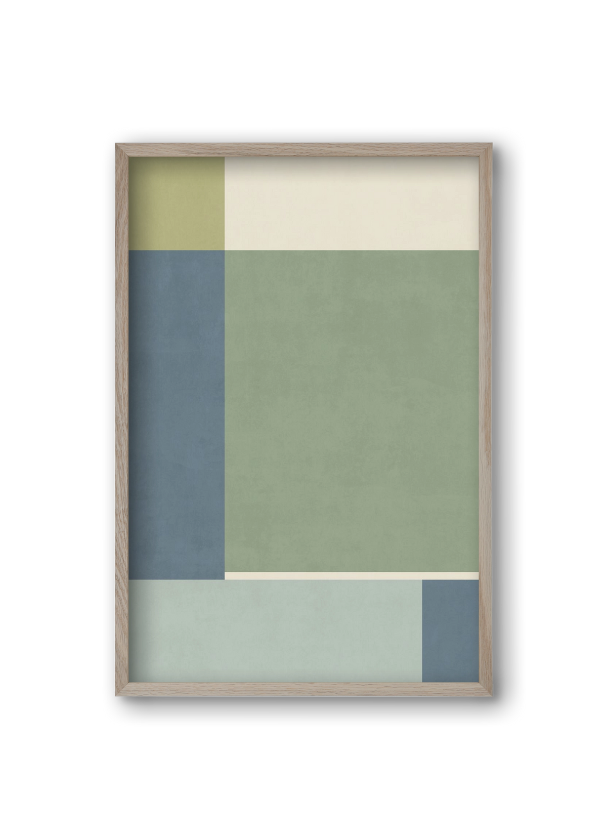 Composition of Geometric Shapes - Gb01, 20x30 cm (20x30 cm), Tölgy keret