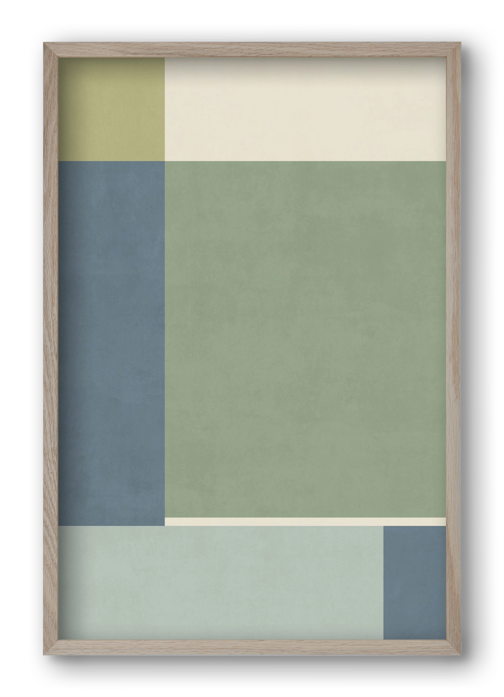 Composition of Geometric Shapes - Gb01, 40x60 cm (40x60 cm), Tölgy keret