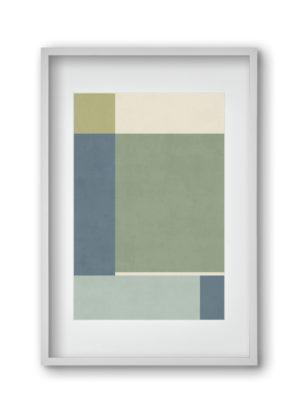 Composition of Geometric Shapes - Gb01, 30x45 cm (20x30 cm), Fehér keret, paszpartuval