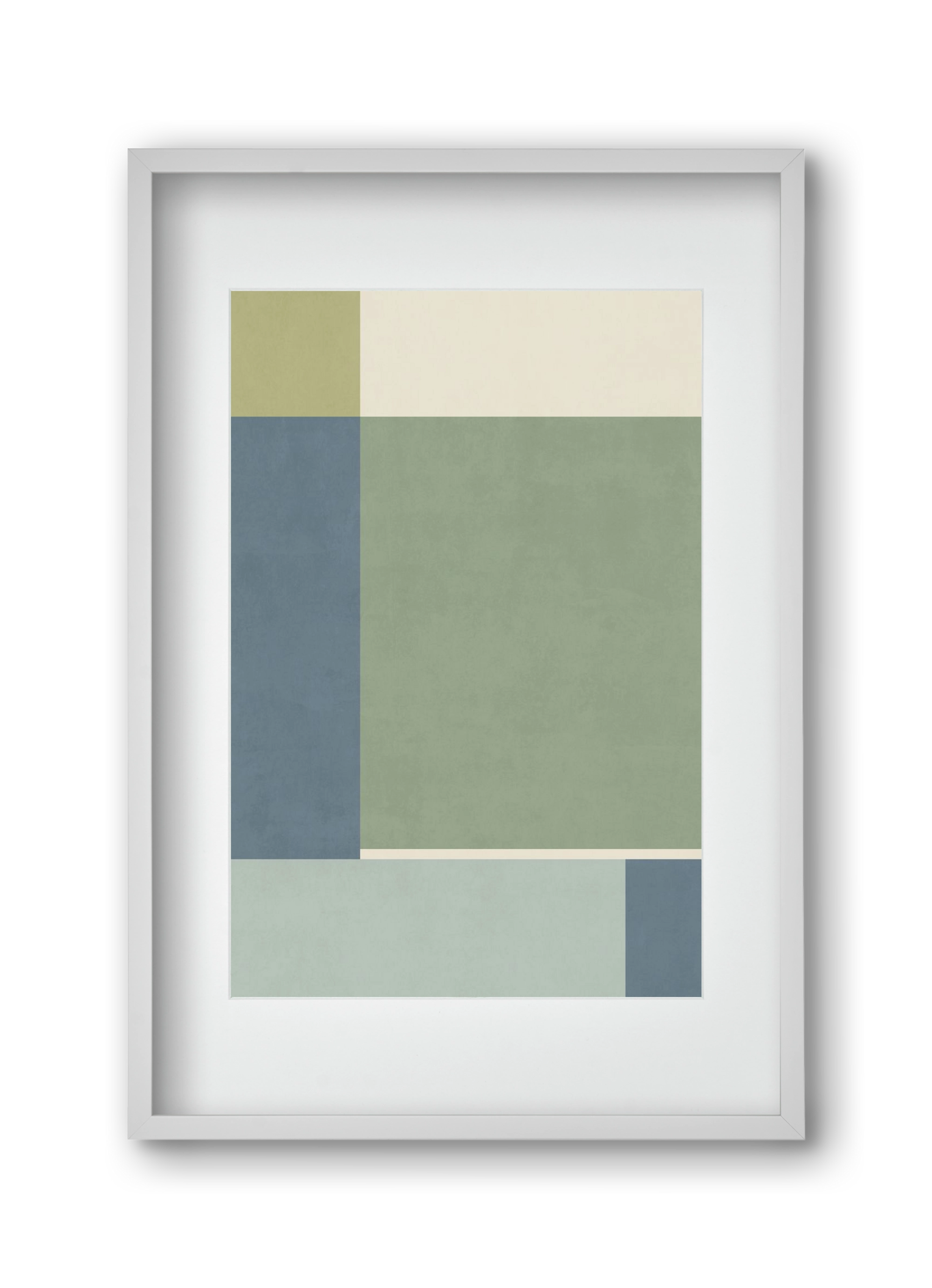 Composition of Geometric Shapes - Gb01, 30x45 cm (20x30 cm), Fehér keret, paszpartuval