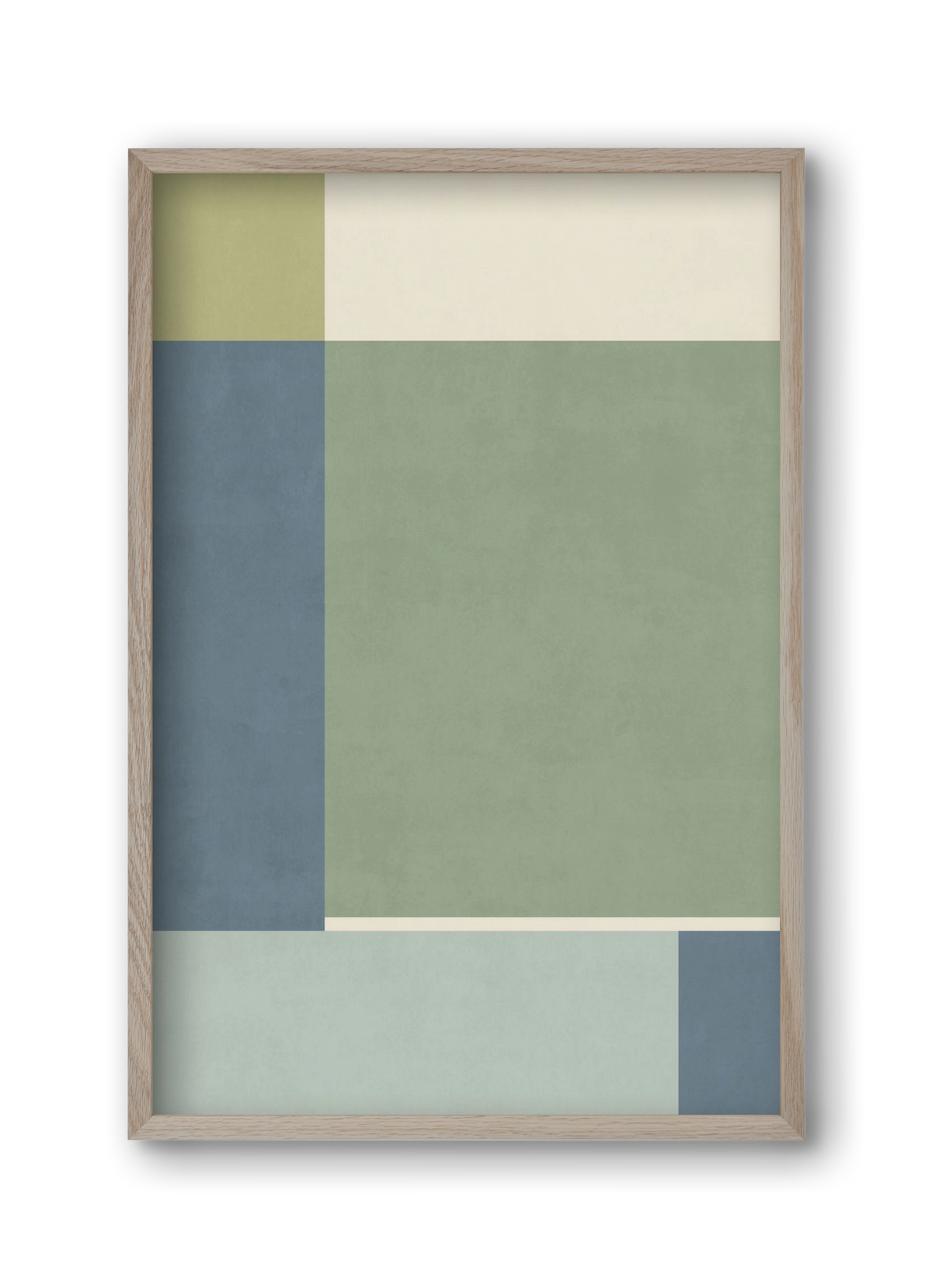 Composition of Geometric Shapes - Gb01, 30x45 cm (30x45 cm), Tölgy keret