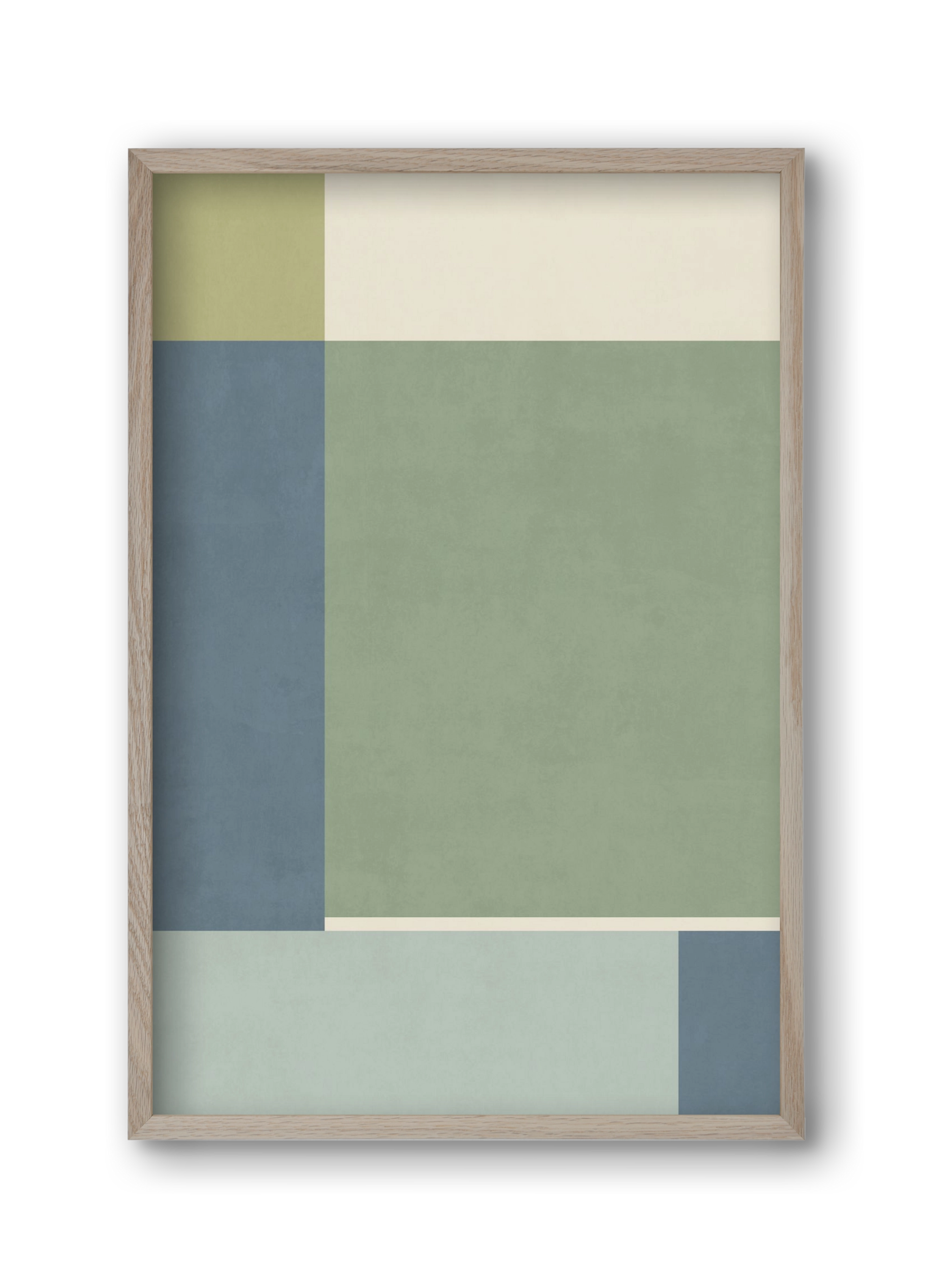 Composition of Geometric Shapes - Gb01, 30x45 cm (30x45 cm), Tölgy keret