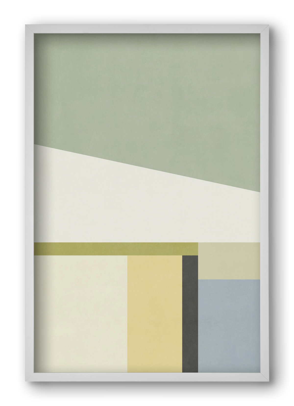 Composition of Geometric Shapes - Gc01, 40x60 cm (40x60 cm), Fehér keret