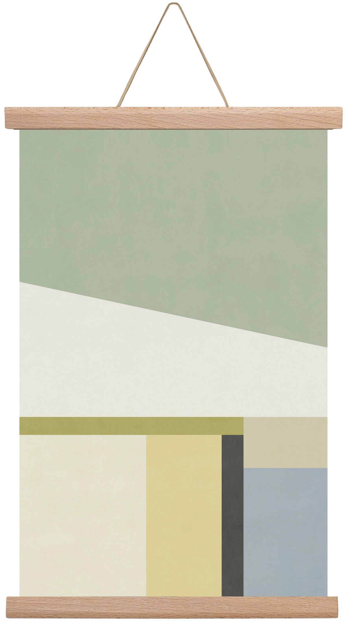 Composition of Geometric Shapes - Gc01, 30x45 cm (30x45 cm), Tölgy akasztó