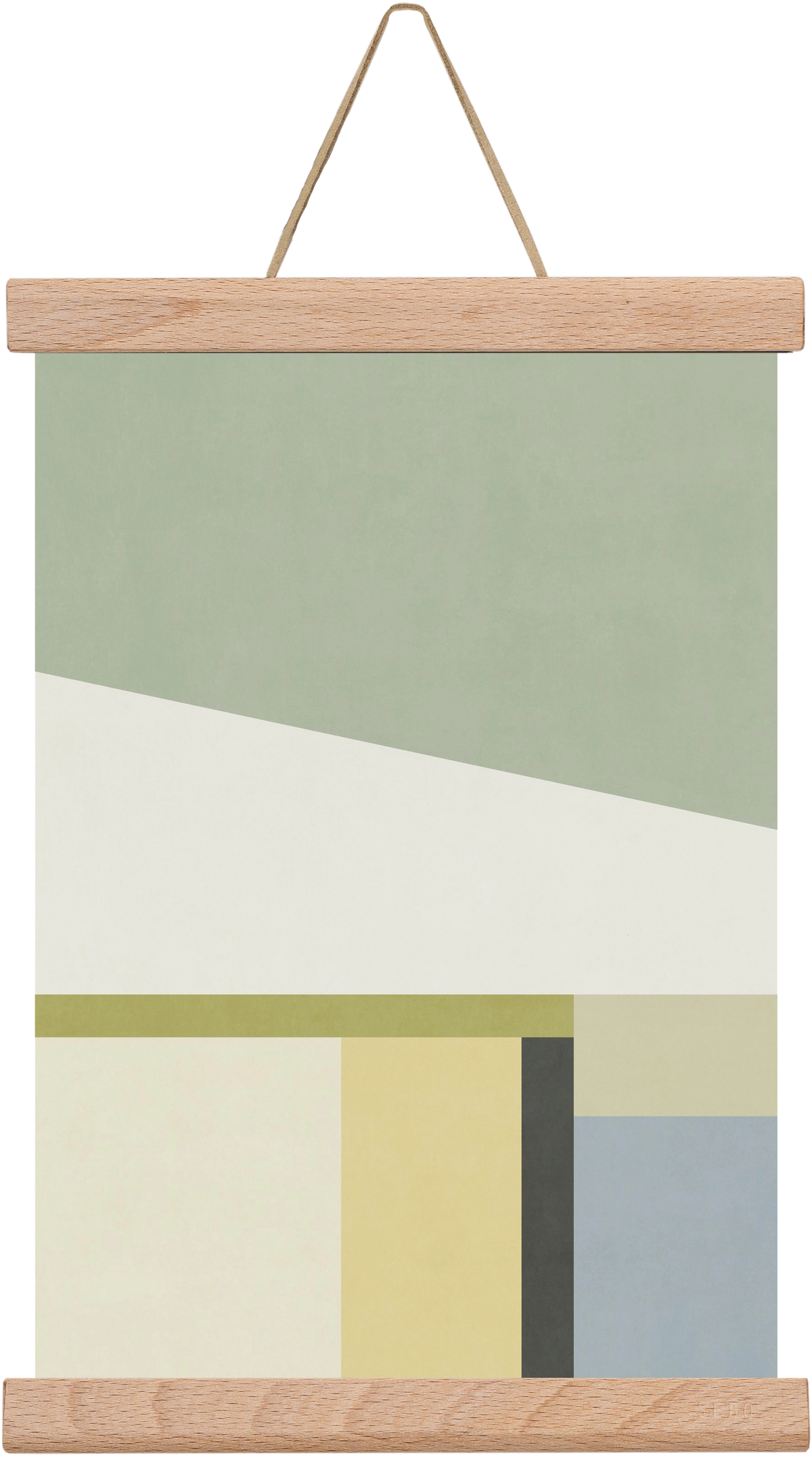 Composition of Geometric Shapes - Gc01, 20x30 cm (20x30 cm), Tölgy akasztó