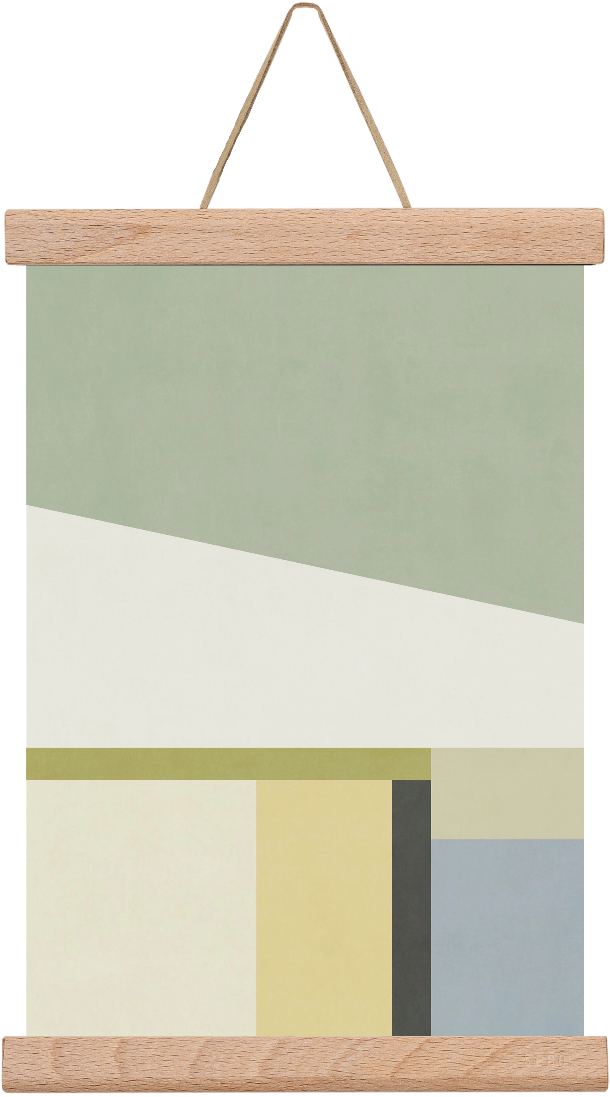 Composition of Geometric Shapes - Gc01, 20x30 cm (20x30 cm), Tölgy akasztó