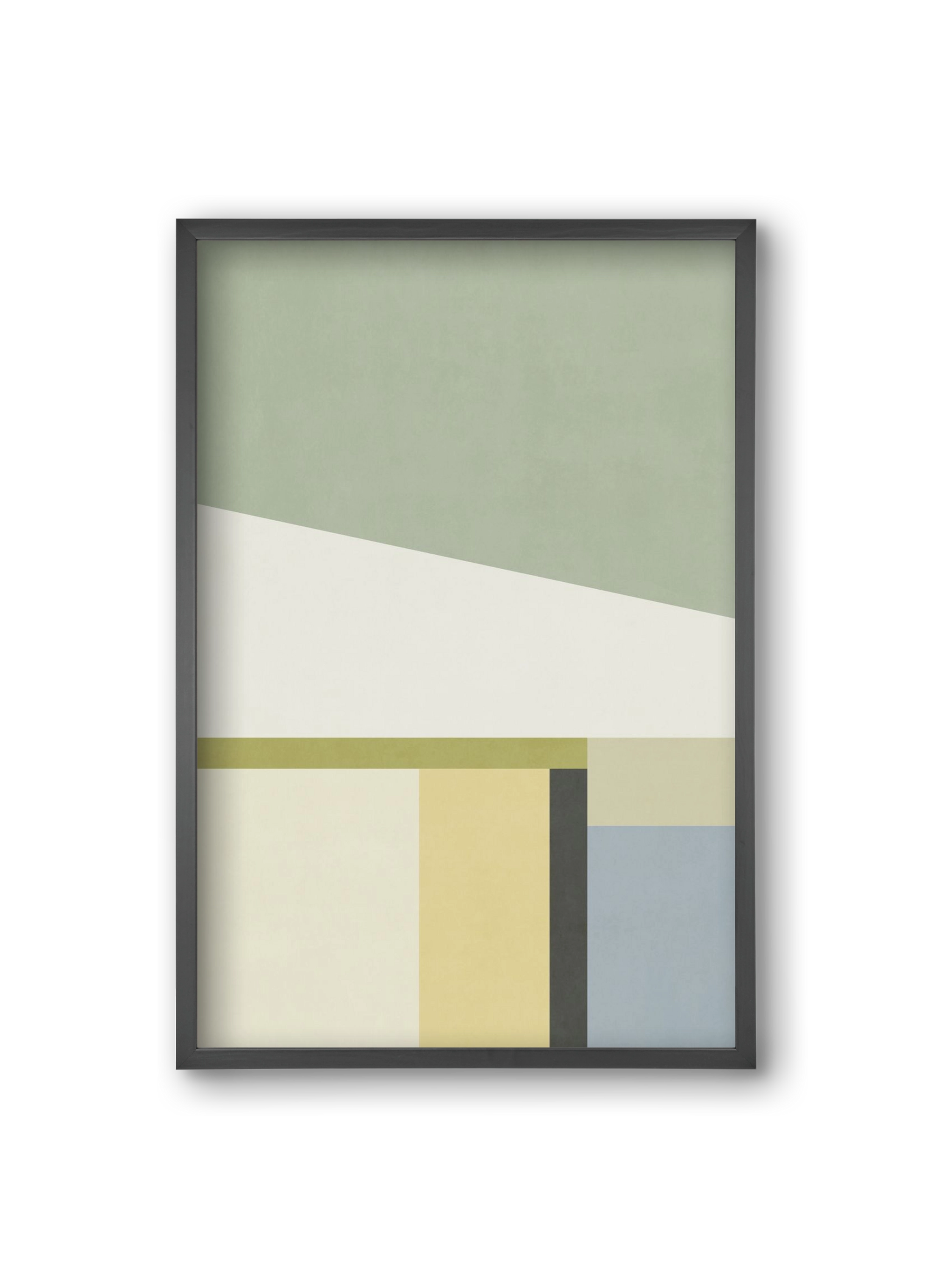 Composition of Geometric Shapes - Gc01, 20x30 cm (20x30 cm), Fekete keret