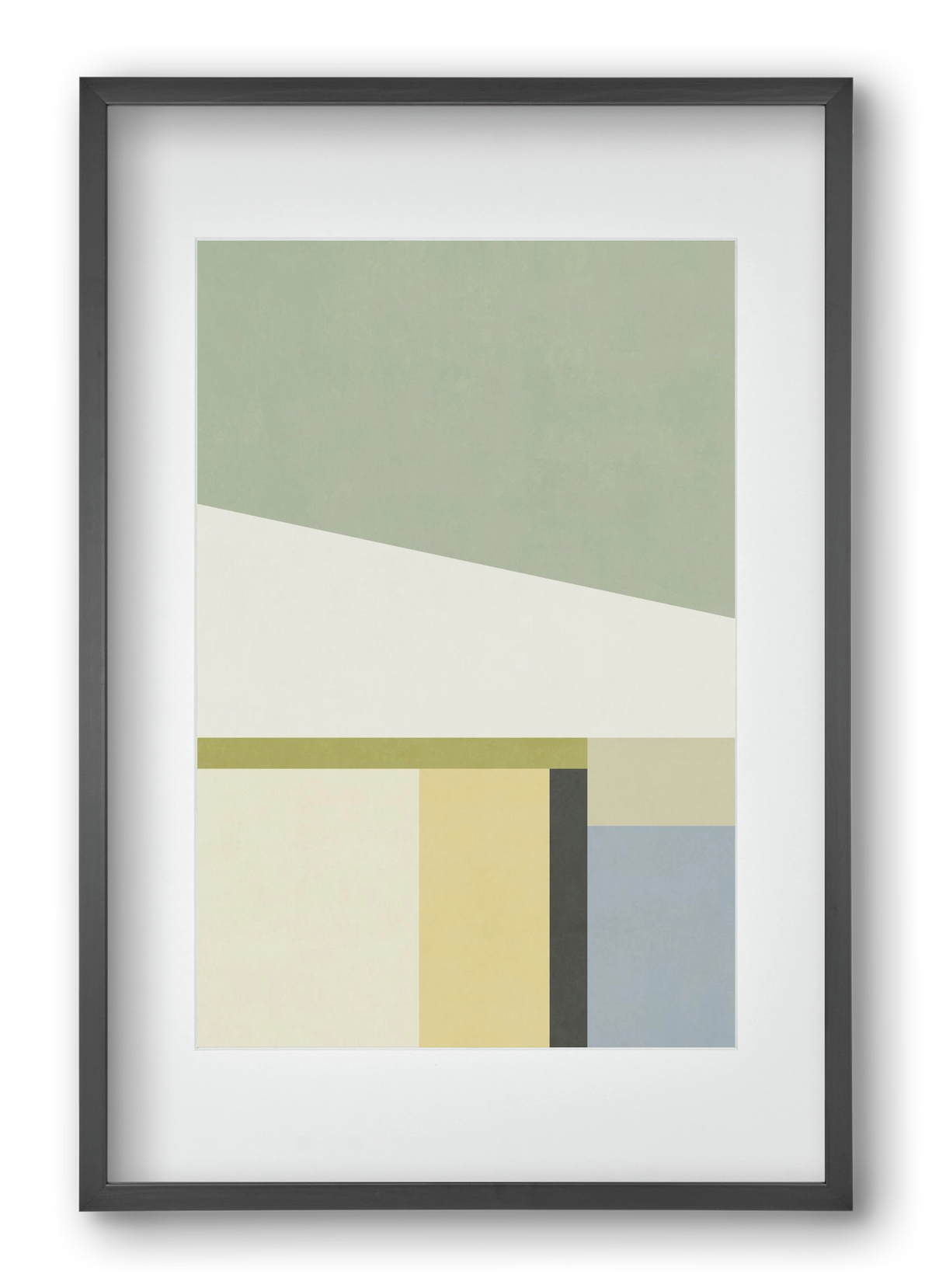 Composition of Geometric Shapes - Gc01, 40x60 cm (30x45 cm), Fekete keret, paszpartuval