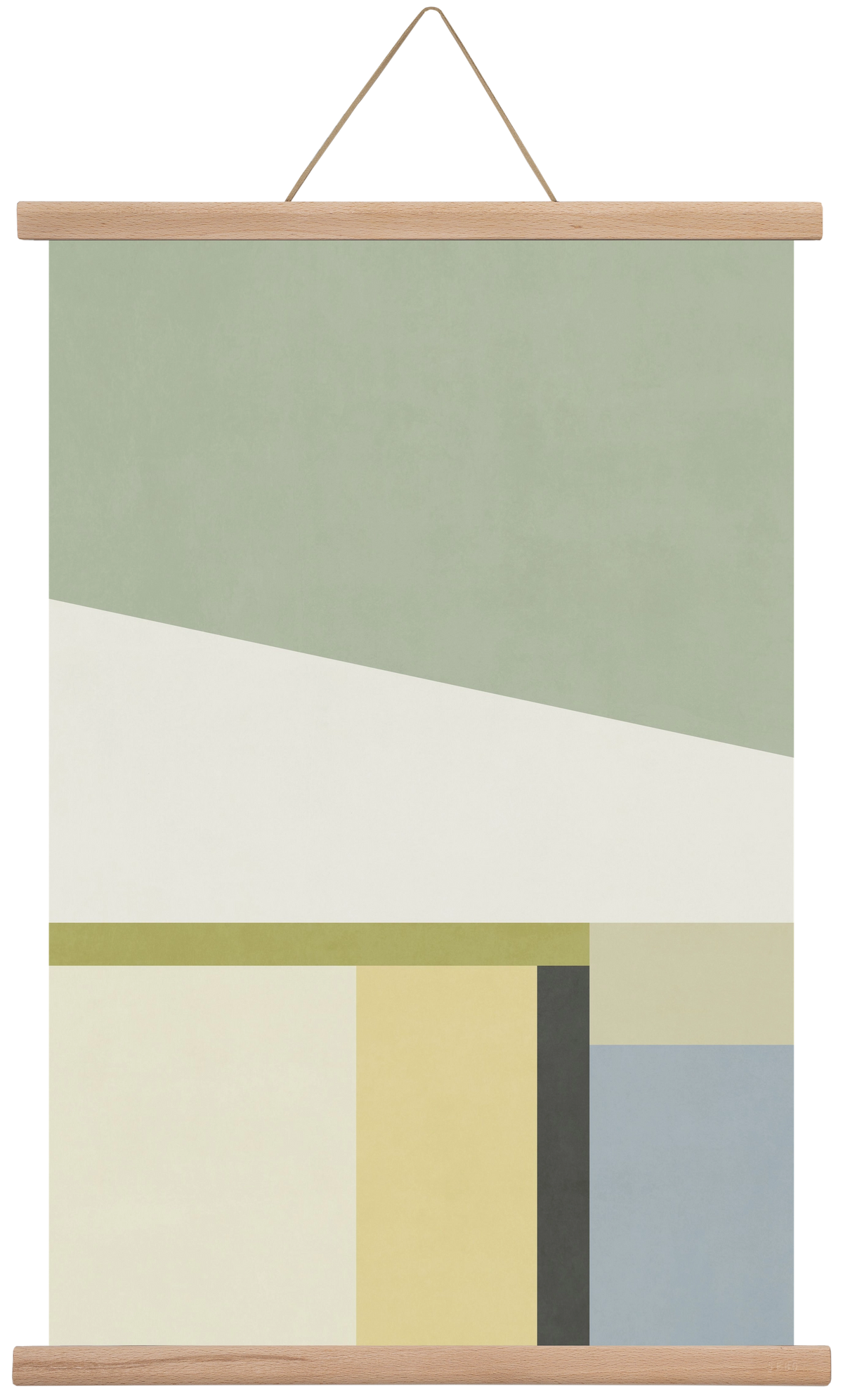 Composition of Geometric Shapes - Gc01, 40x60 cm (40x60 cm), Tölgy akasztó