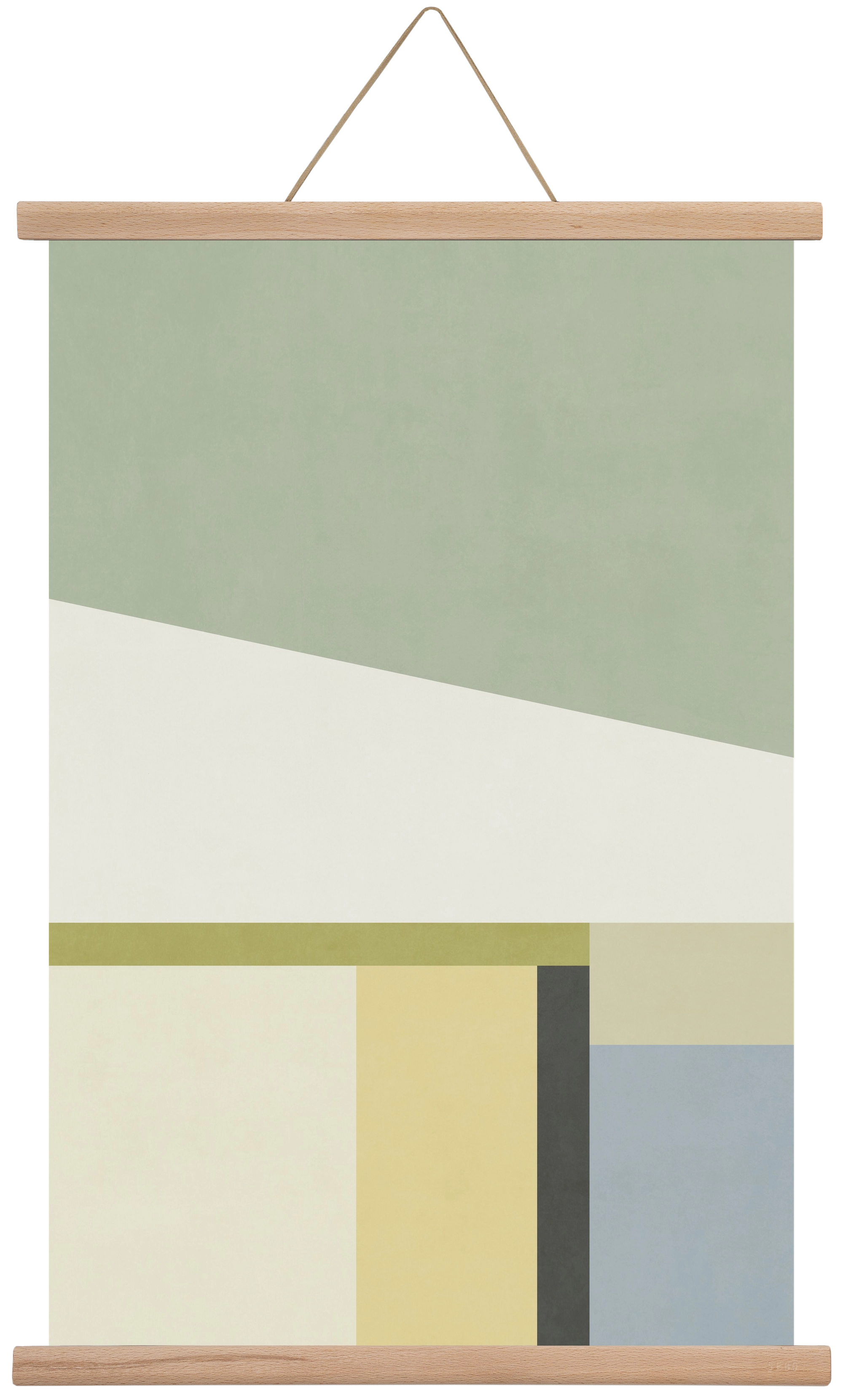 Composition of Geometric Shapes - Gc01, 40x60 cm (40x60 cm), Tölgy akasztó