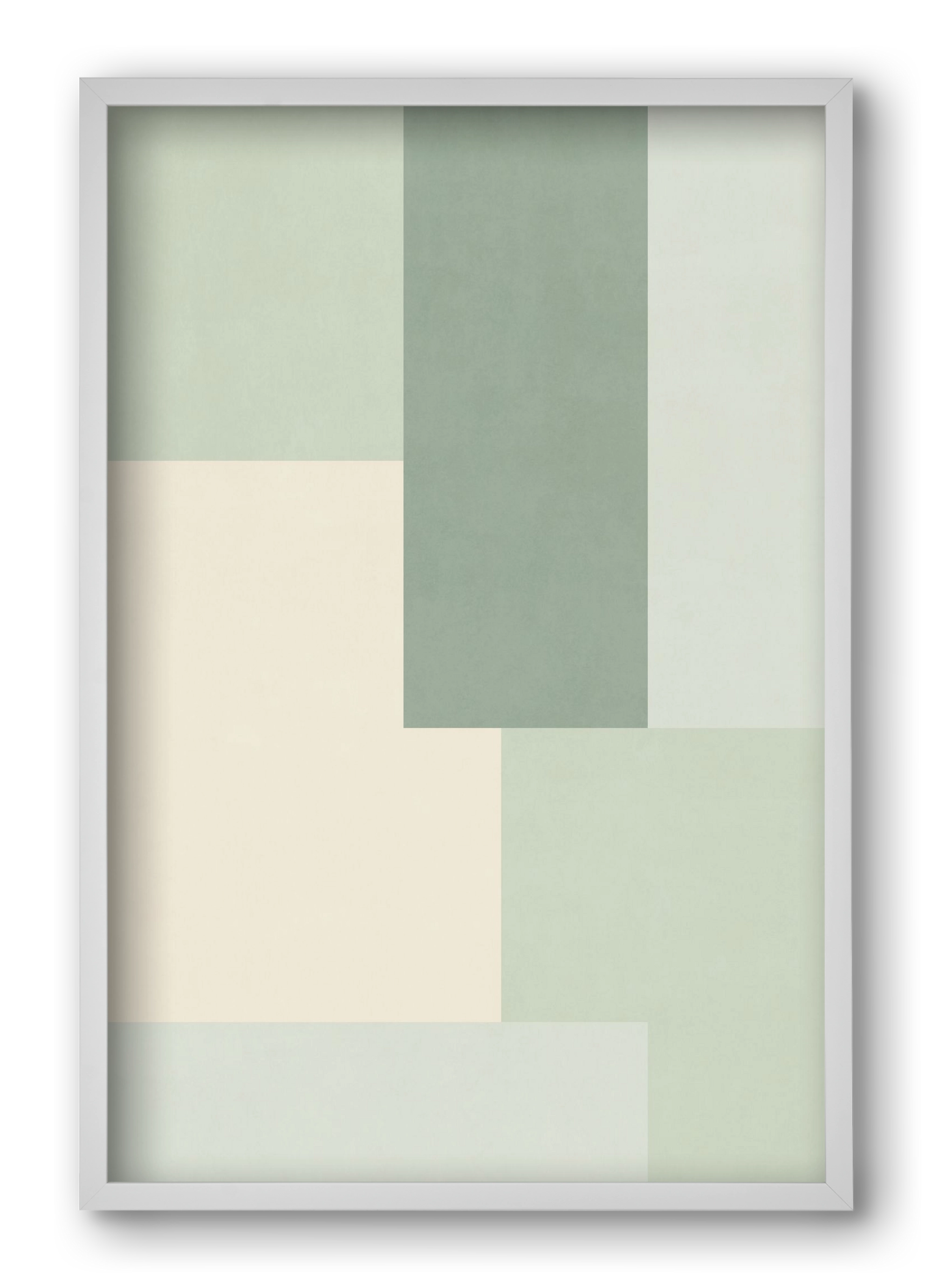 Composition of Geometric Shapes - Vd01, 40x60 cm (40x60 cm), Fehér keret