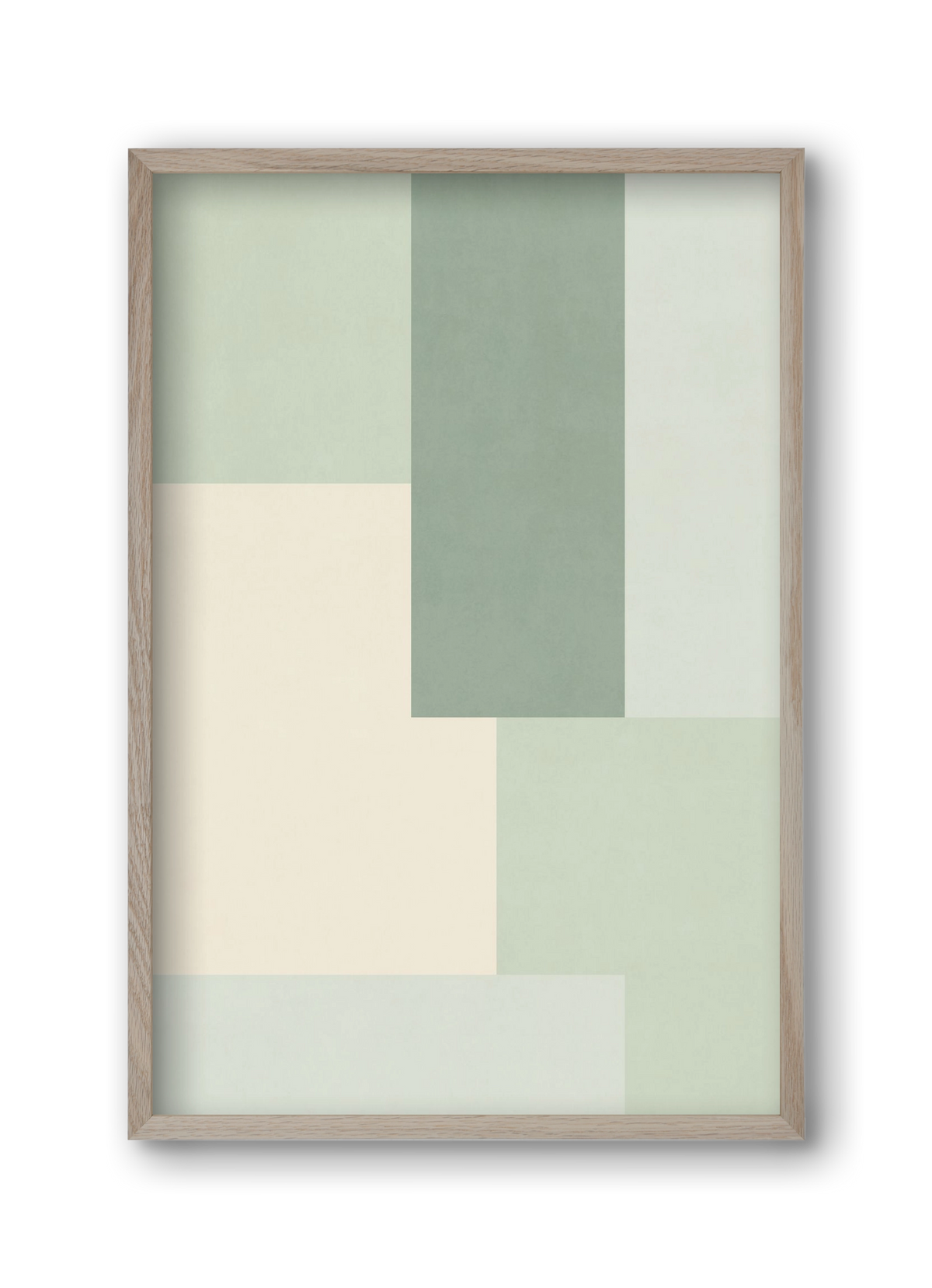 Composition of Geometric Shapes - Vd01, 30x45 cm (30x45 cm), Tölgy keret