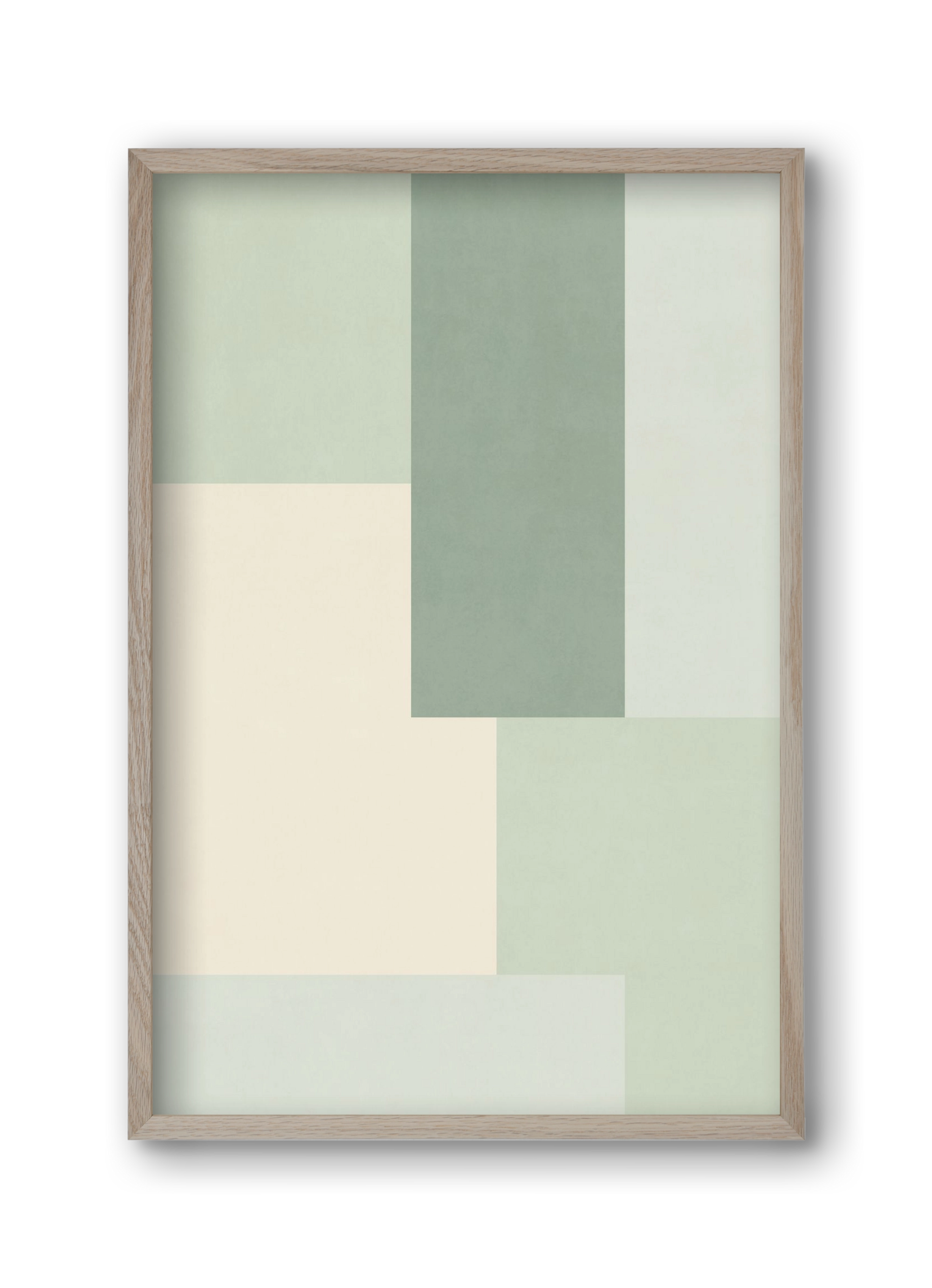 Composition of Geometric Shapes - Vd01, 30x45 cm (30x45 cm), Tölgy keret