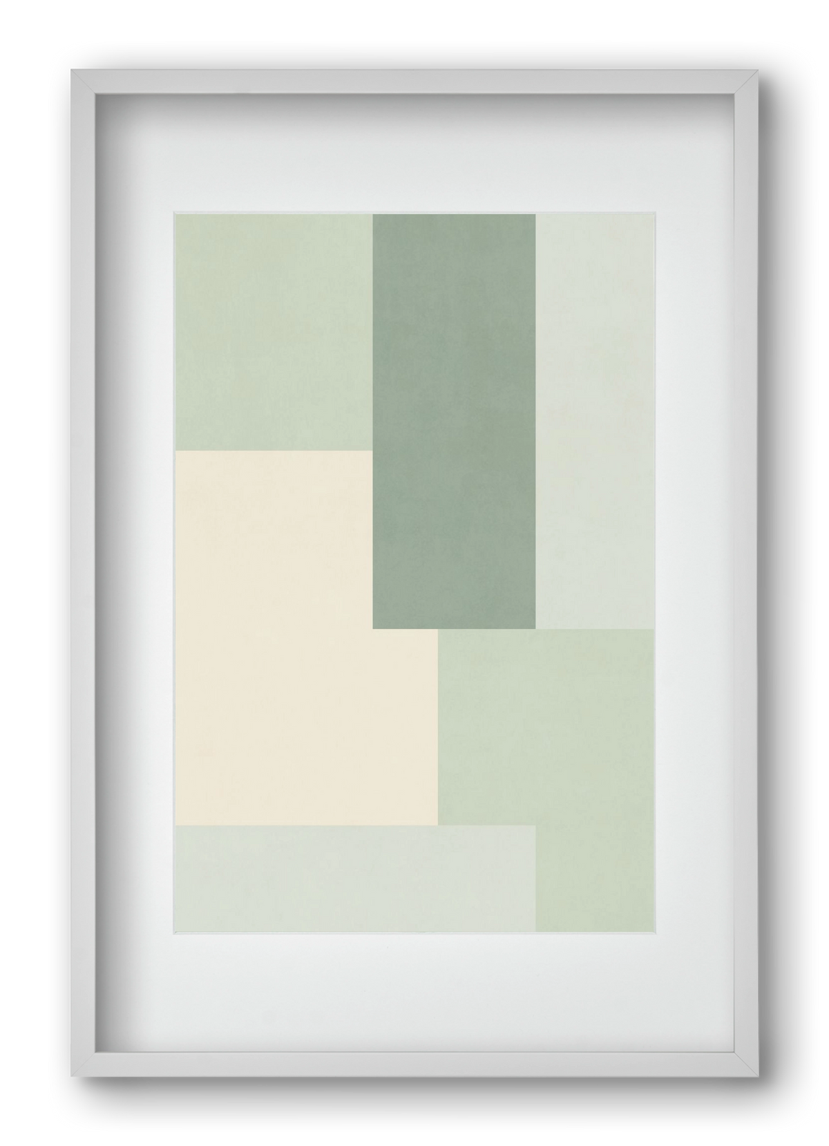 Composition of Geometric Shapes - Vd01, 40x60 cm (30x45 cm), Fehér keret, paszpartuval