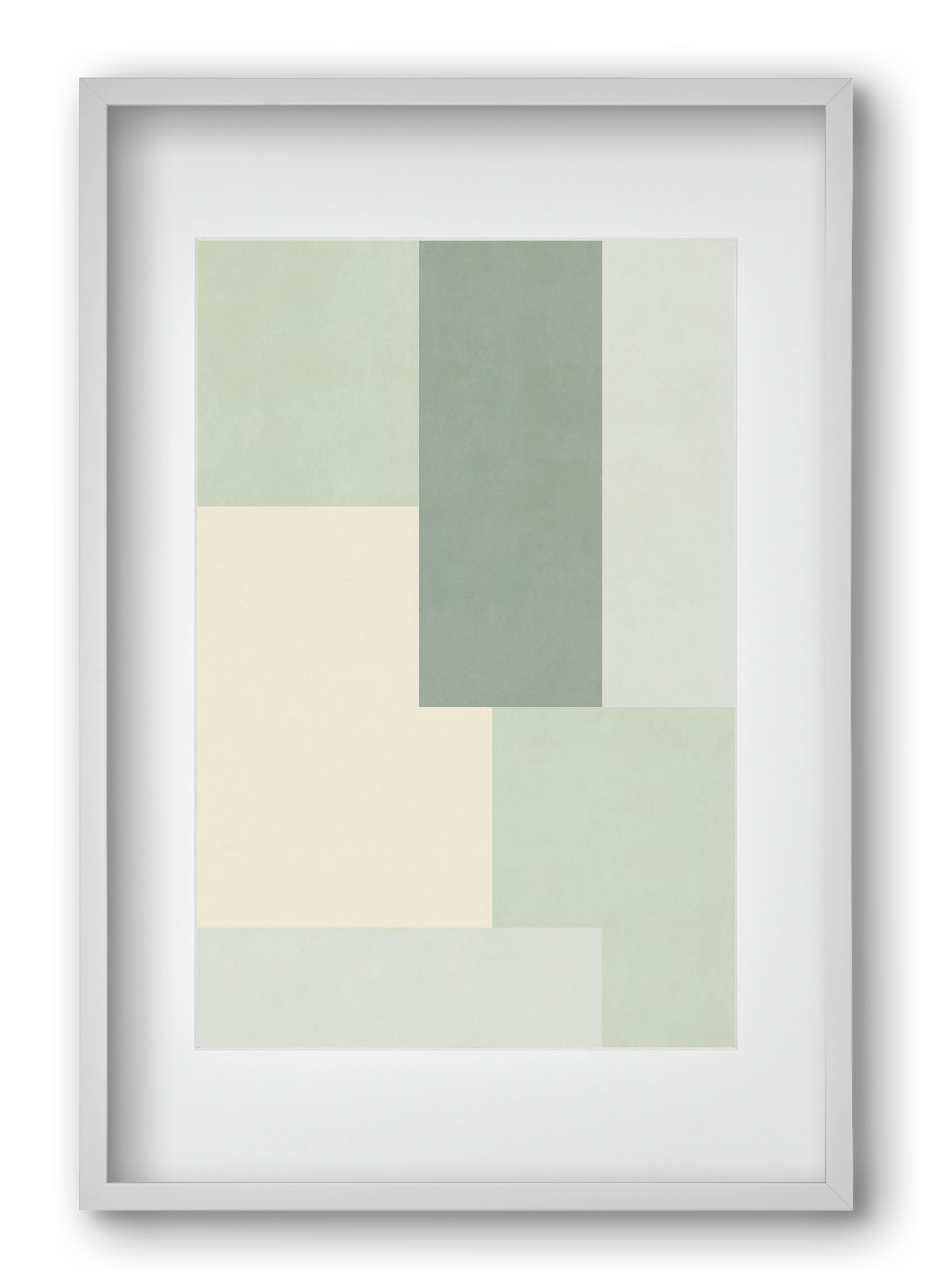 Composition of Geometric Shapes - Vd01, 40x60 cm (30x45 cm), Fehér keret, paszpartuval