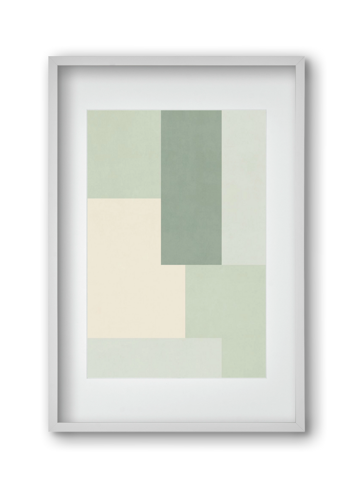 Composition of Geometric Shapes - Vd01, 30x45 cm (20x30 cm), Fehér keret, paszpartuval