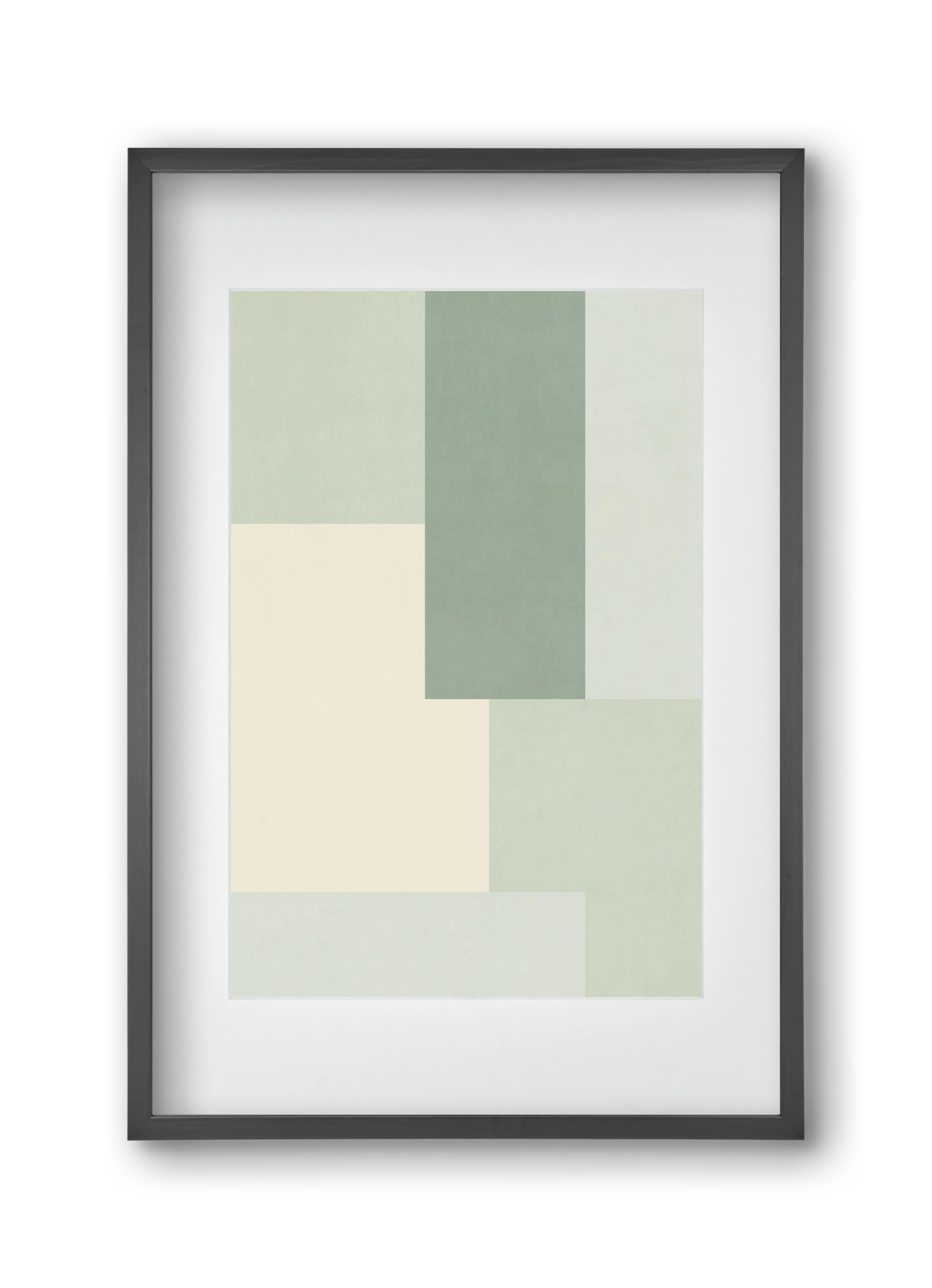 Composition of Geometric Shapes - Vd01, 30x45 cm (20x30 cm), Fekete keret, paszpartuval