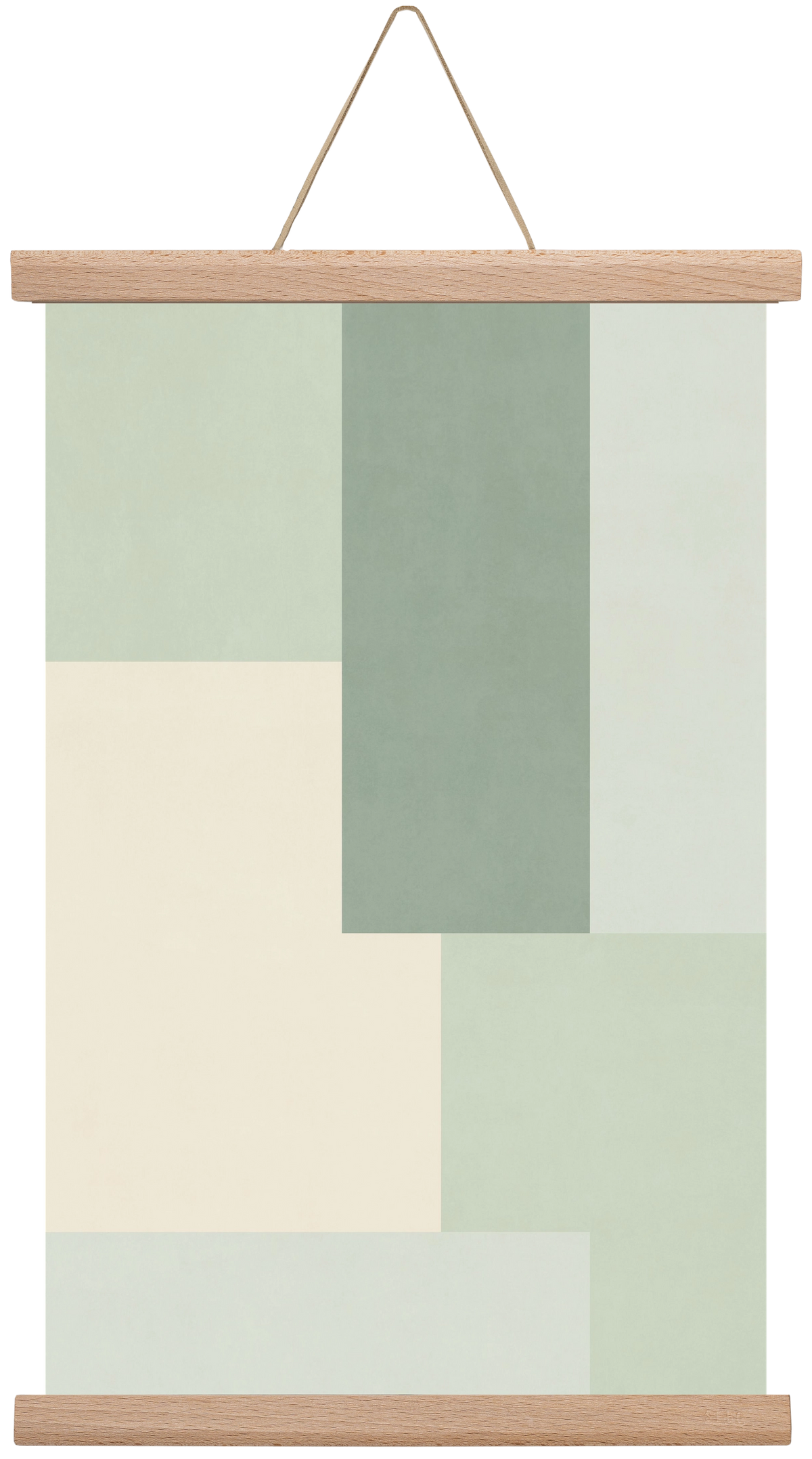 Composition of Geometric Shapes - Vd01, 30x45 cm (30x45 cm), Tölgy akasztó