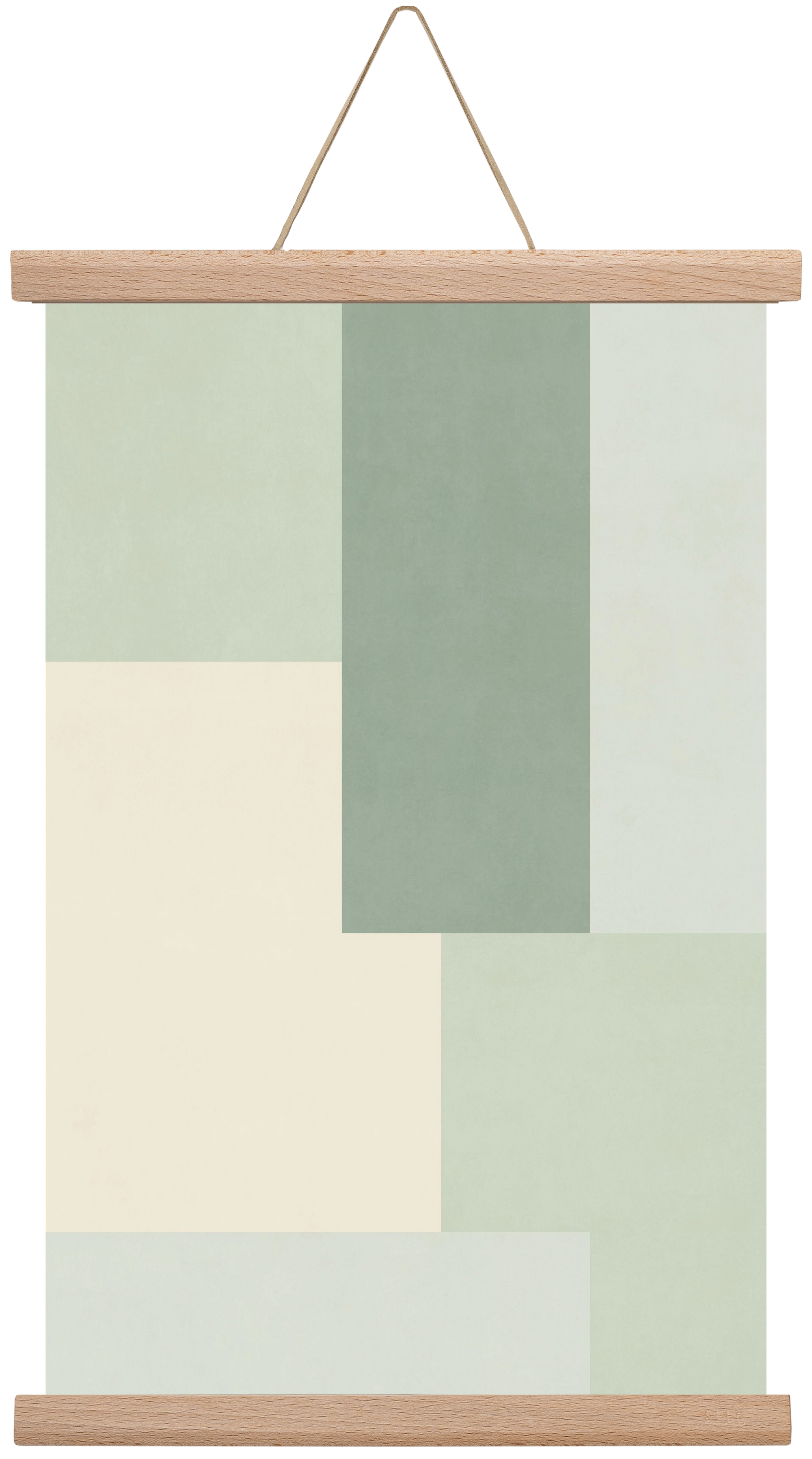 Composition of Geometric Shapes - Vd01, 30x45 cm (30x45 cm), Tölgy akasztó